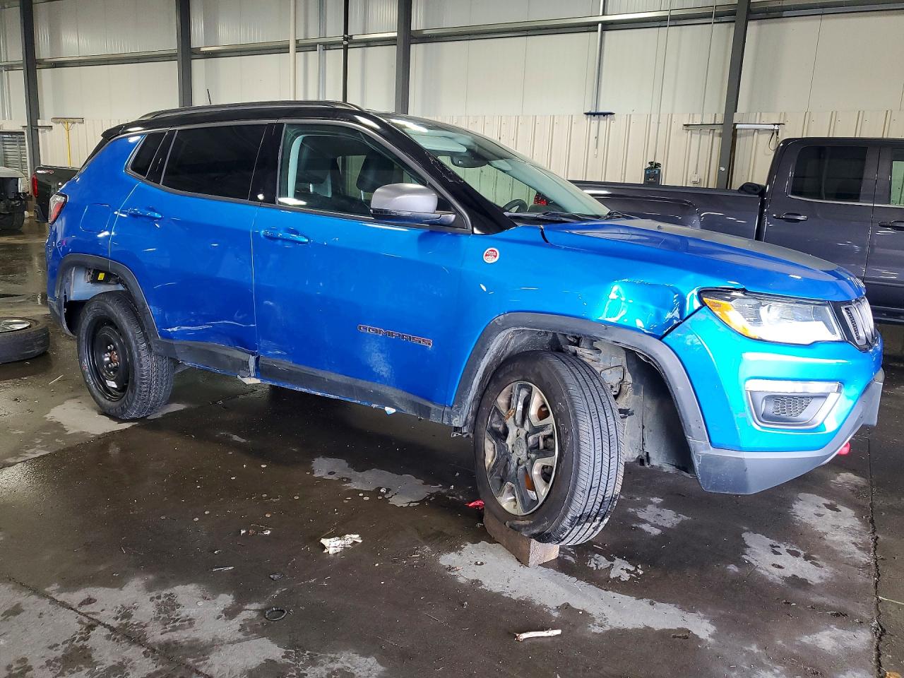 2018 Jeep Compass Trailhawk Blue vin: 3C4NJDDB5JT343462