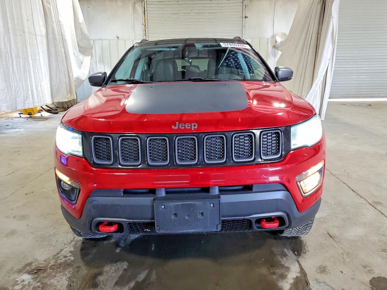 2020 Jeep Compass Trailhawk Red vin: 3C4NJDDB6LT214536