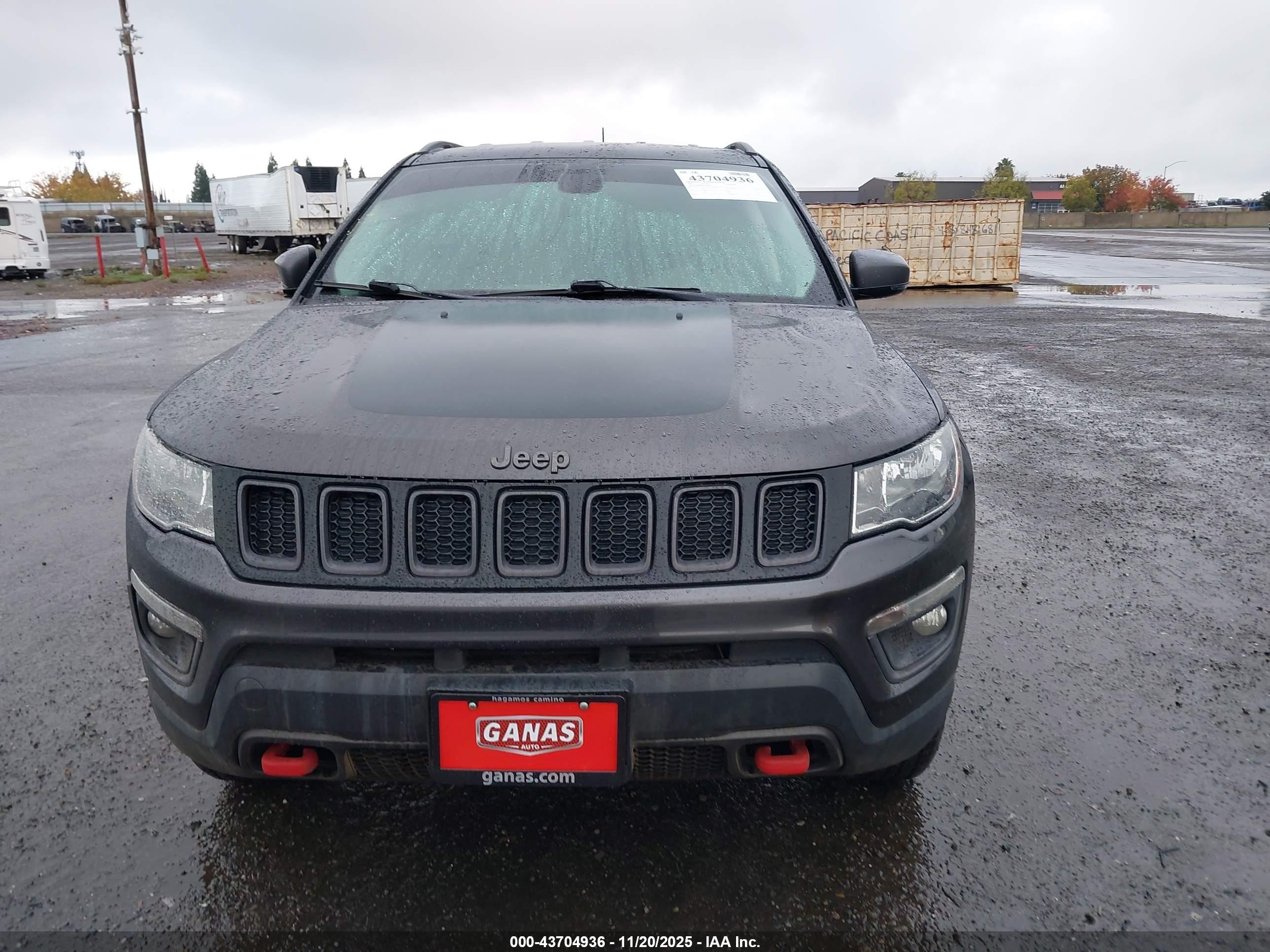 2020 Jeep Compass Trailhawk 4x4 Gray vin: 3C4NJDDB9LT170726