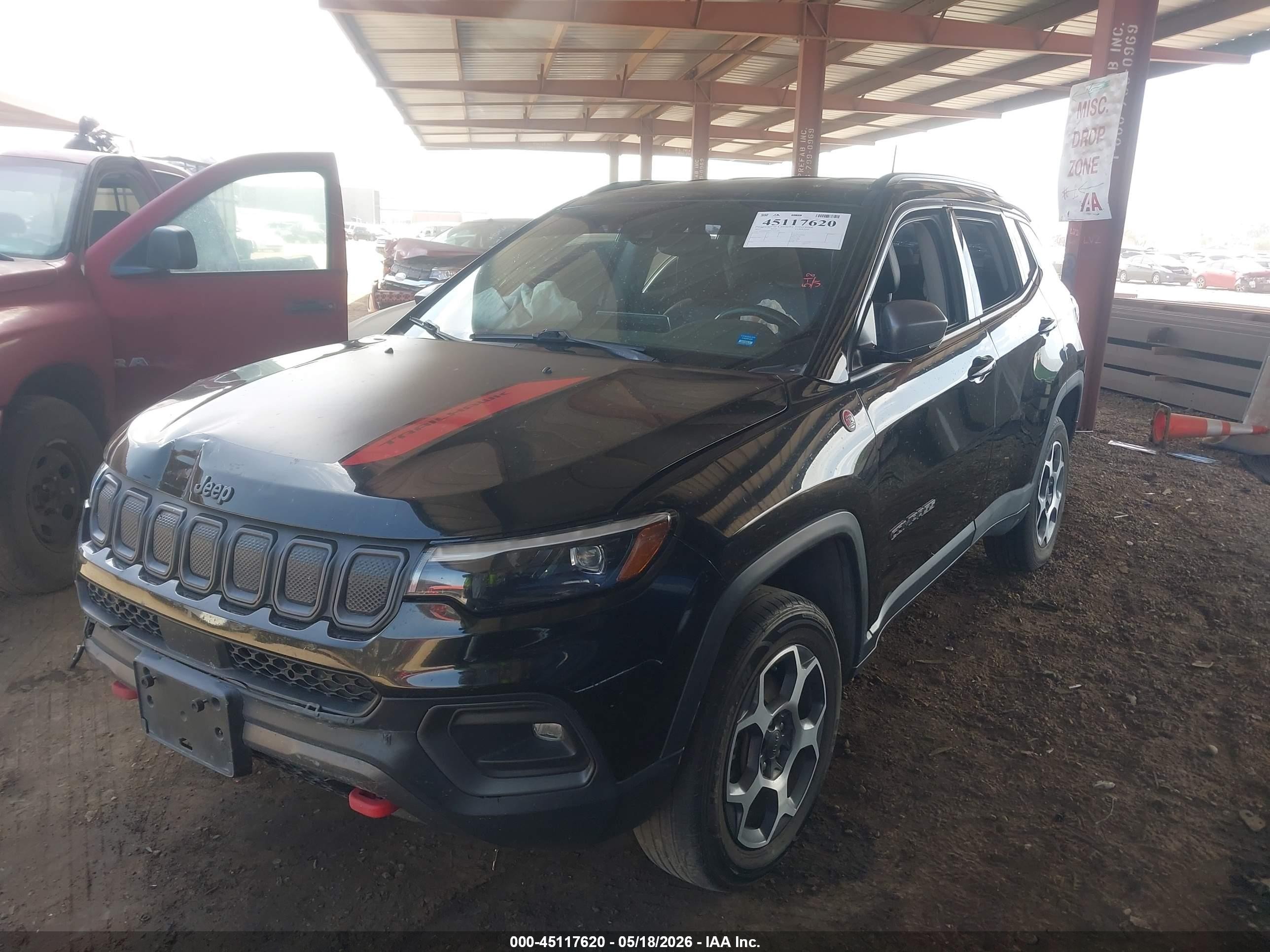 2022 Jeep Compass Trailhawk 4x4 Черный vin: 3C4NJDDB9NT163360