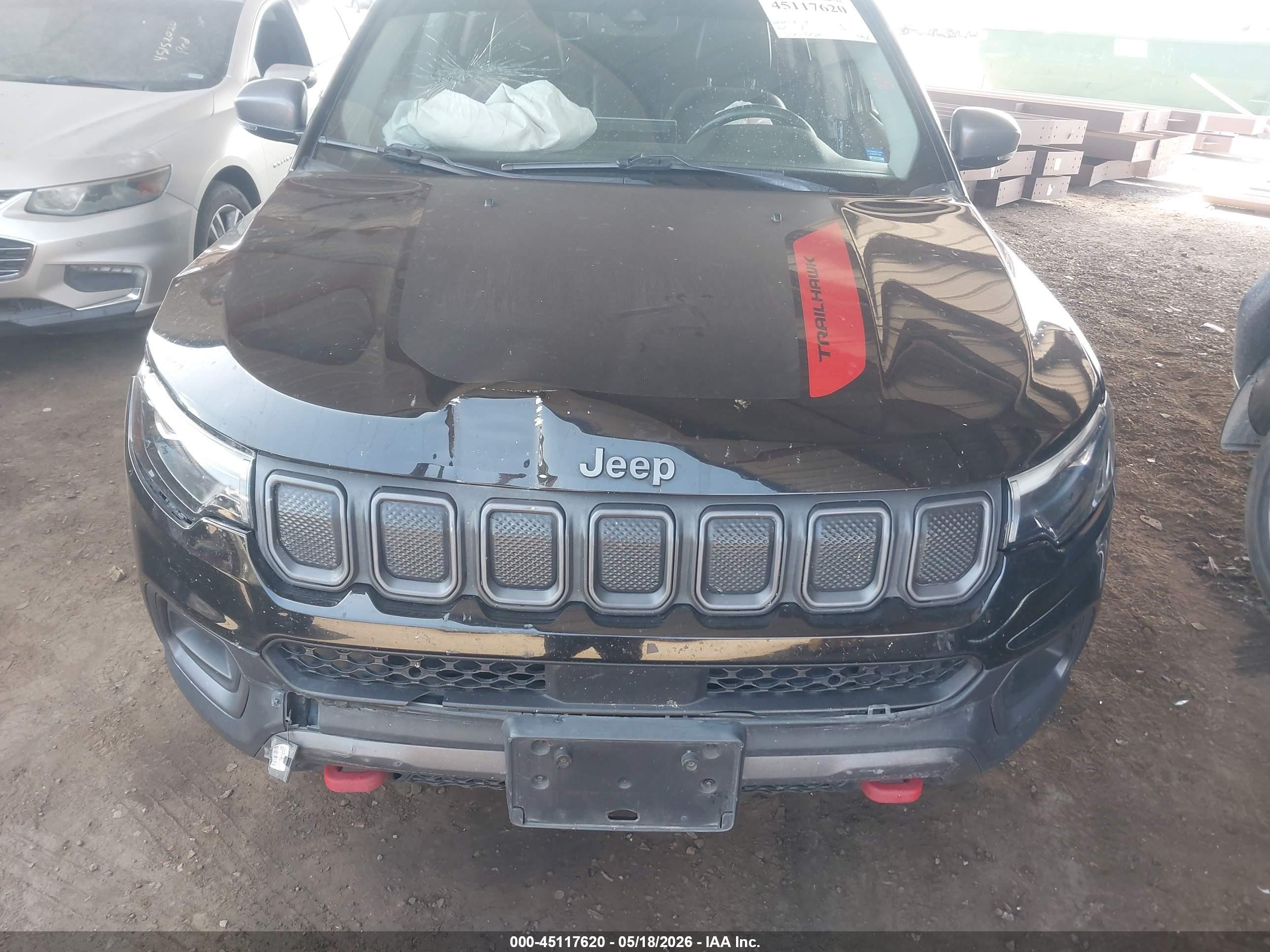 2022 Jeep Compass Trailhawk 4x4 Черный vin: 3C4NJDDB9NT163360