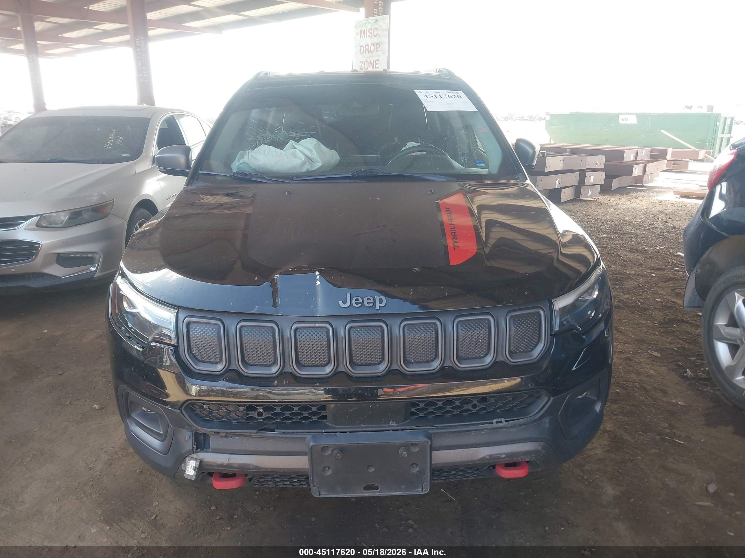 2022 Jeep Compass Trailhawk 4x4 Черный vin: 3C4NJDDB9NT163360