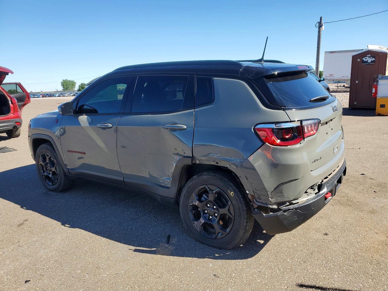 2023 Jeep Compass Trailhawk Gray vin: 3C4NJDDN3PT572516