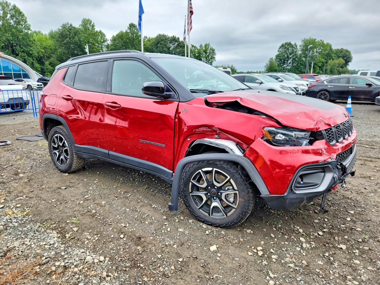 2025 Jeep Compass Trailhawk Red vin: 3C4NJDDN4ST593478