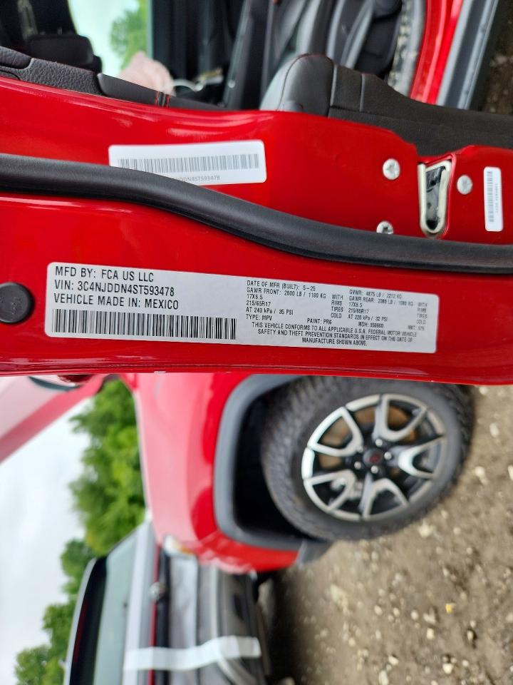 2025 Jeep Compass Trailhawk Red vin: 3C4NJDDN4ST593478