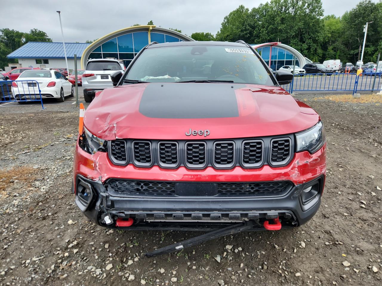 2025 Jeep Compass Trailhawk Red vin: 3C4NJDDN4ST593478 Damage: Hood, Dent(S) W/ Paint Dmg, > 12 Inches