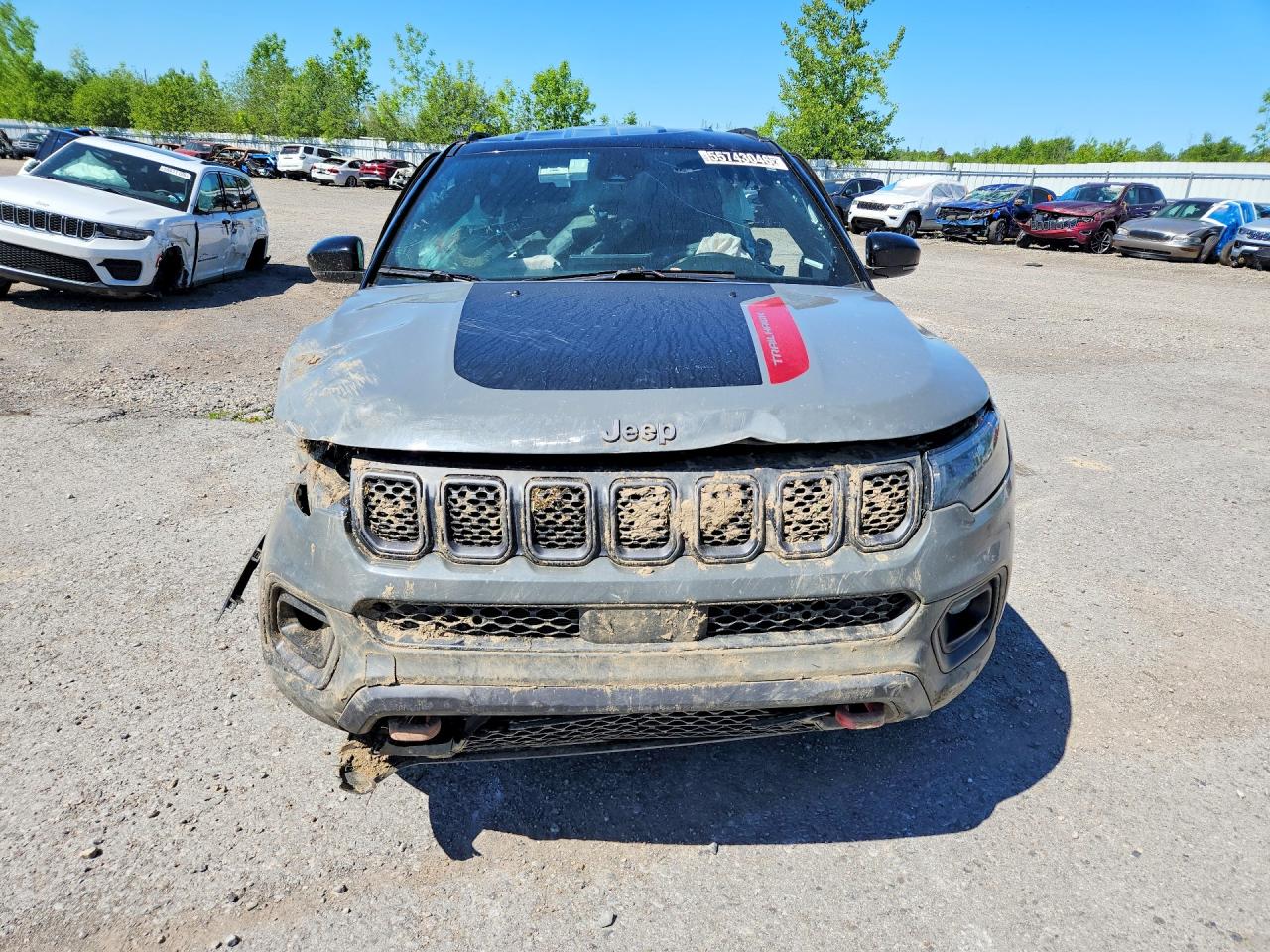 2023 Jeep Compass Trailhawk Gray vin: 3C4NJDDNXPT565790