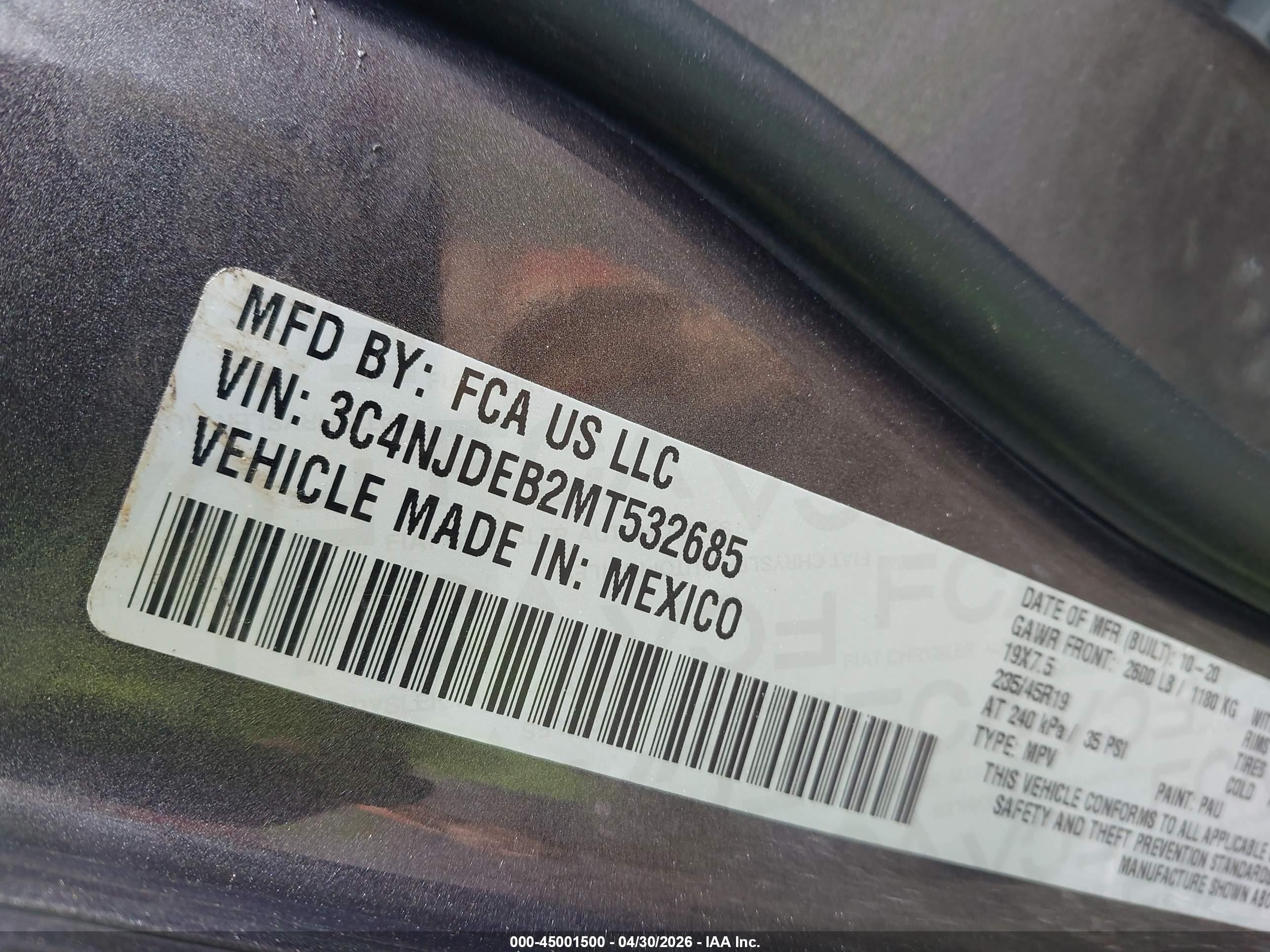 2021 Jeep Compass 80th Anniversary 4x4 Gray vin: 3C4NJDEB2MT532685