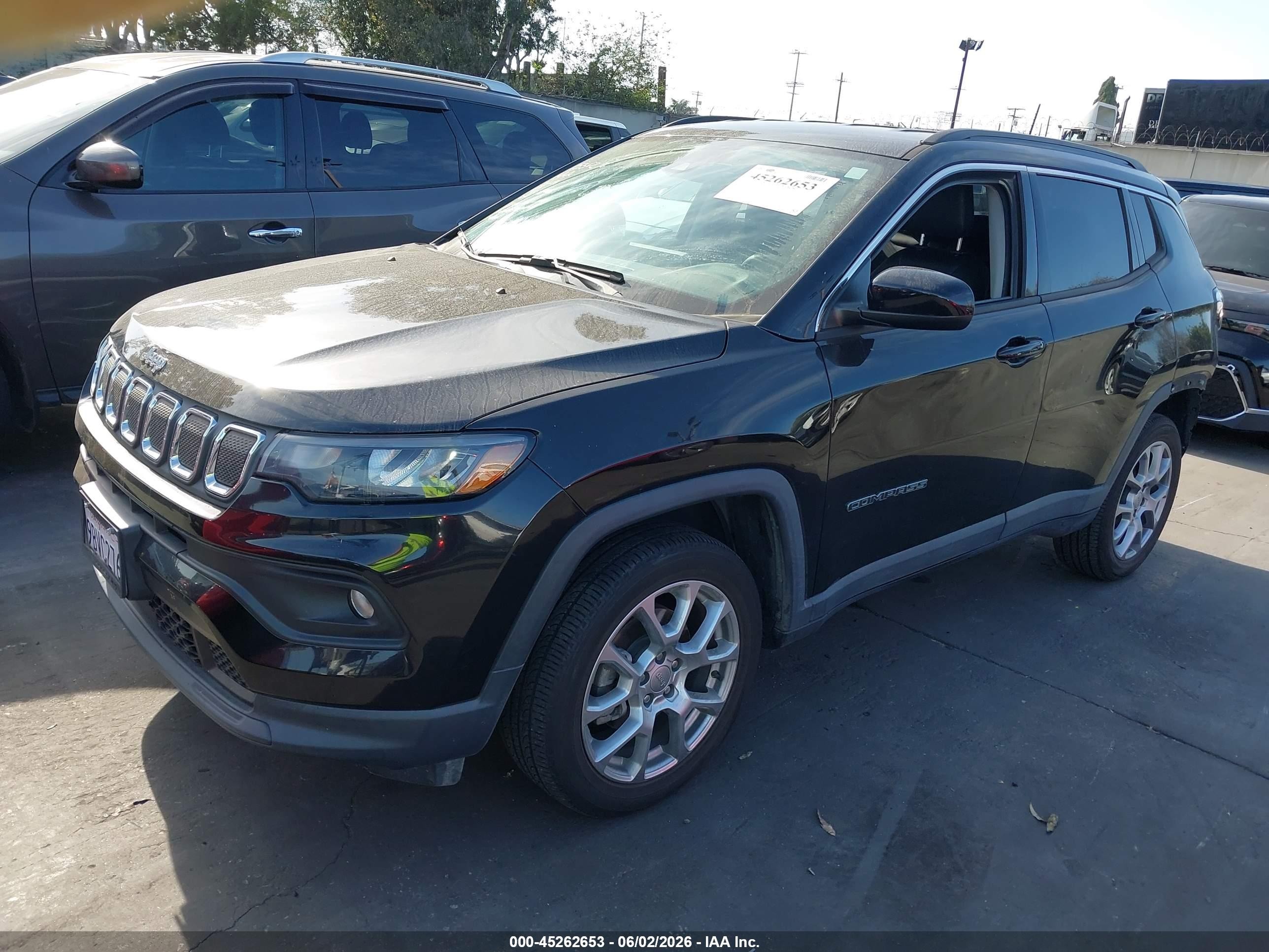 2022 Jeep Compass Latitude Lux 4x4 Black vin: 3C4NJDFB0NT177287
