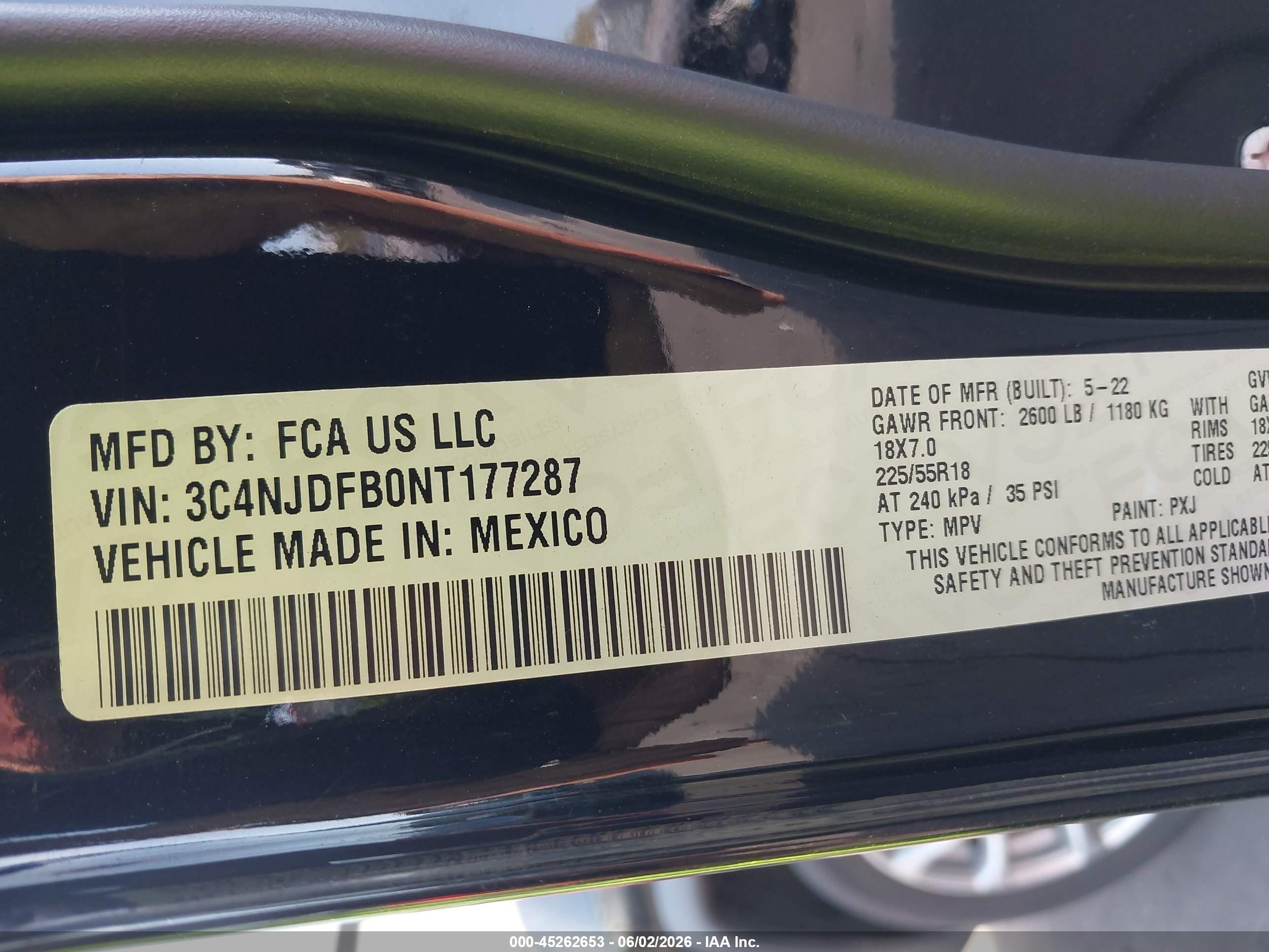 2022 Jeep Compass Latitude Lux 4x4 Black vin: 3C4NJDFB0NT177287