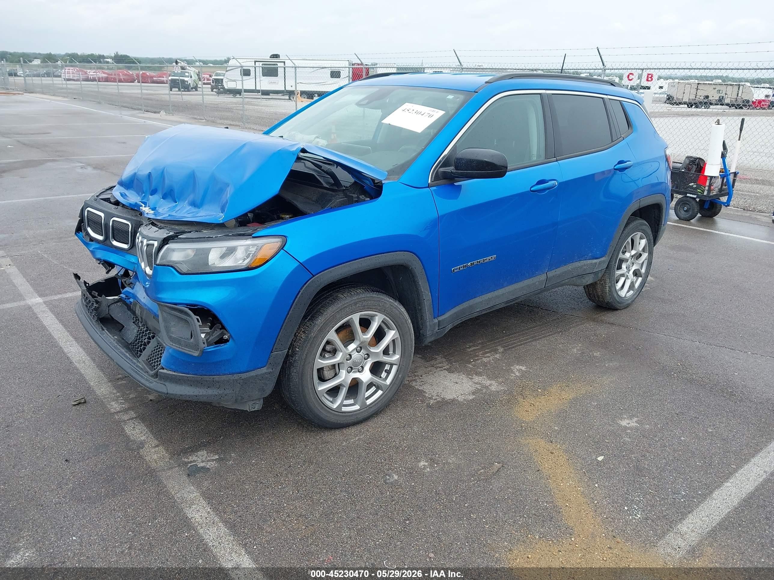 2022 Jeep Compass Latitude Lux 4x4 Blue vin: 3C4NJDFB7NT189906