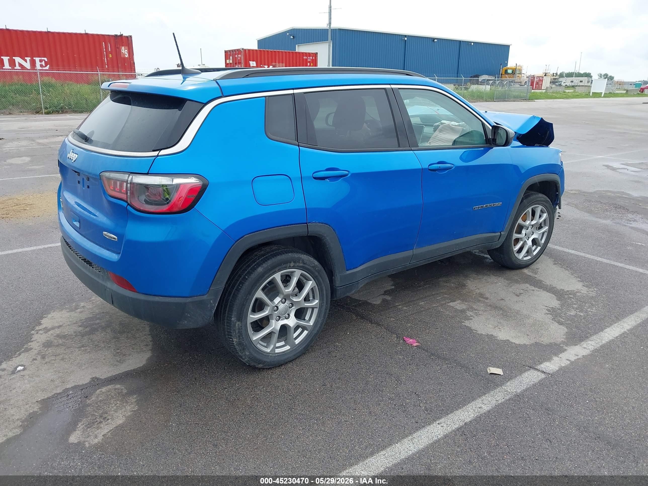 2022 Jeep Compass Latitude Lux 4x4 Blue vin: 3C4NJDFB7NT189906