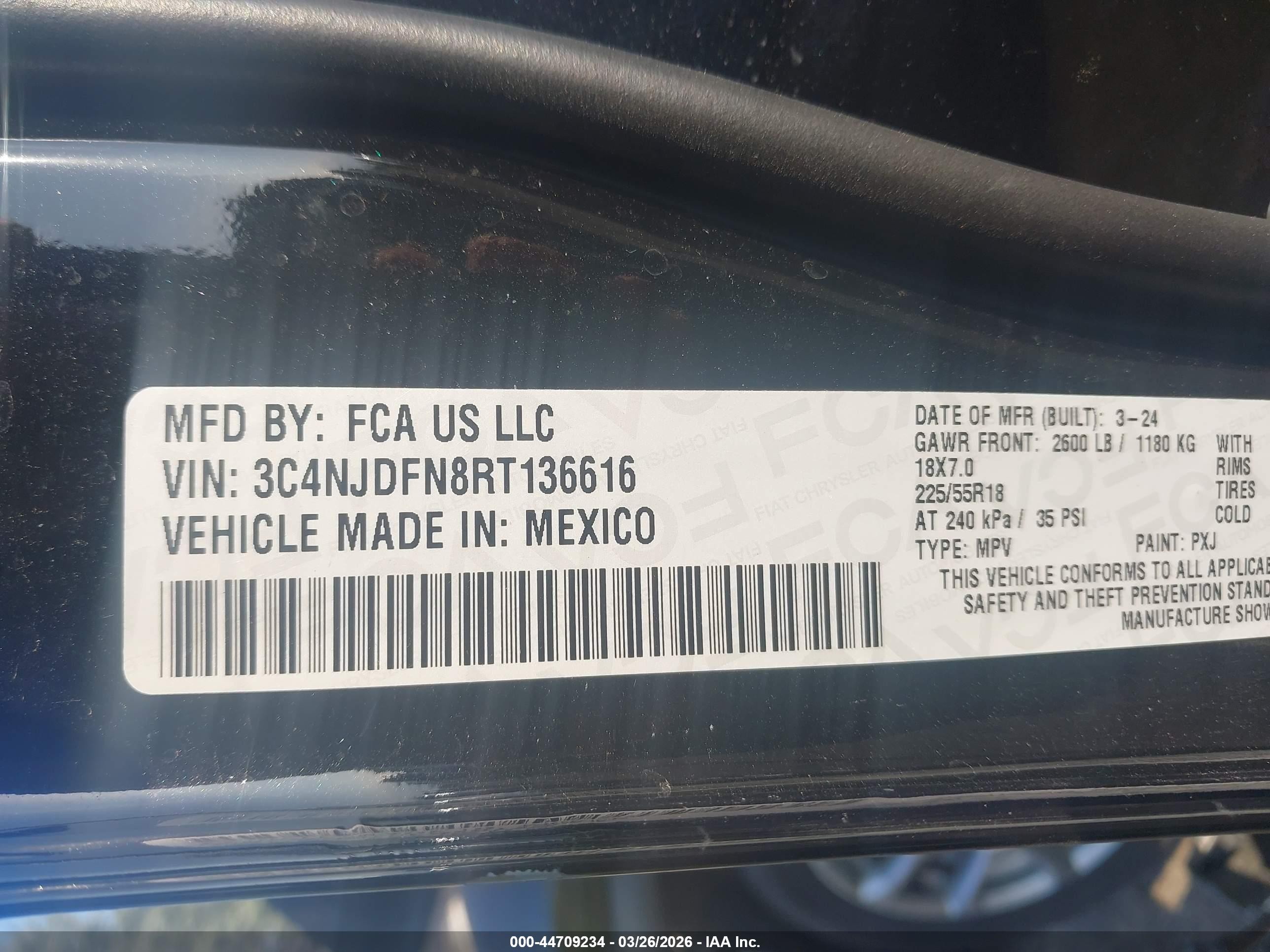 2024 Jeep Compass Latitude Lux Fwd Black vin: 3C4NJDFN8RT136616
