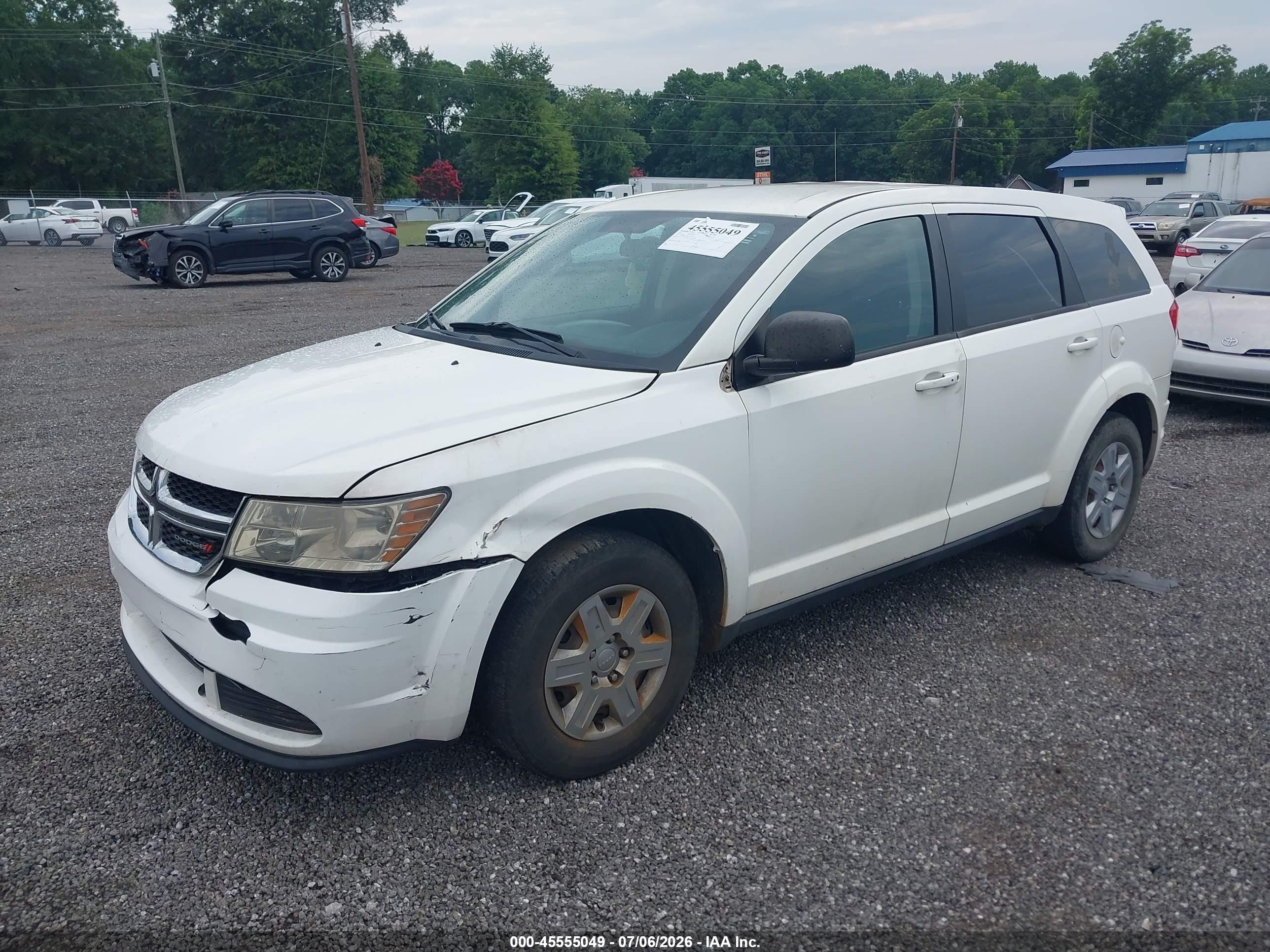 2012 Dodge Journey Cvp/se Plus White vin: 3C4PDCAB0CT315053