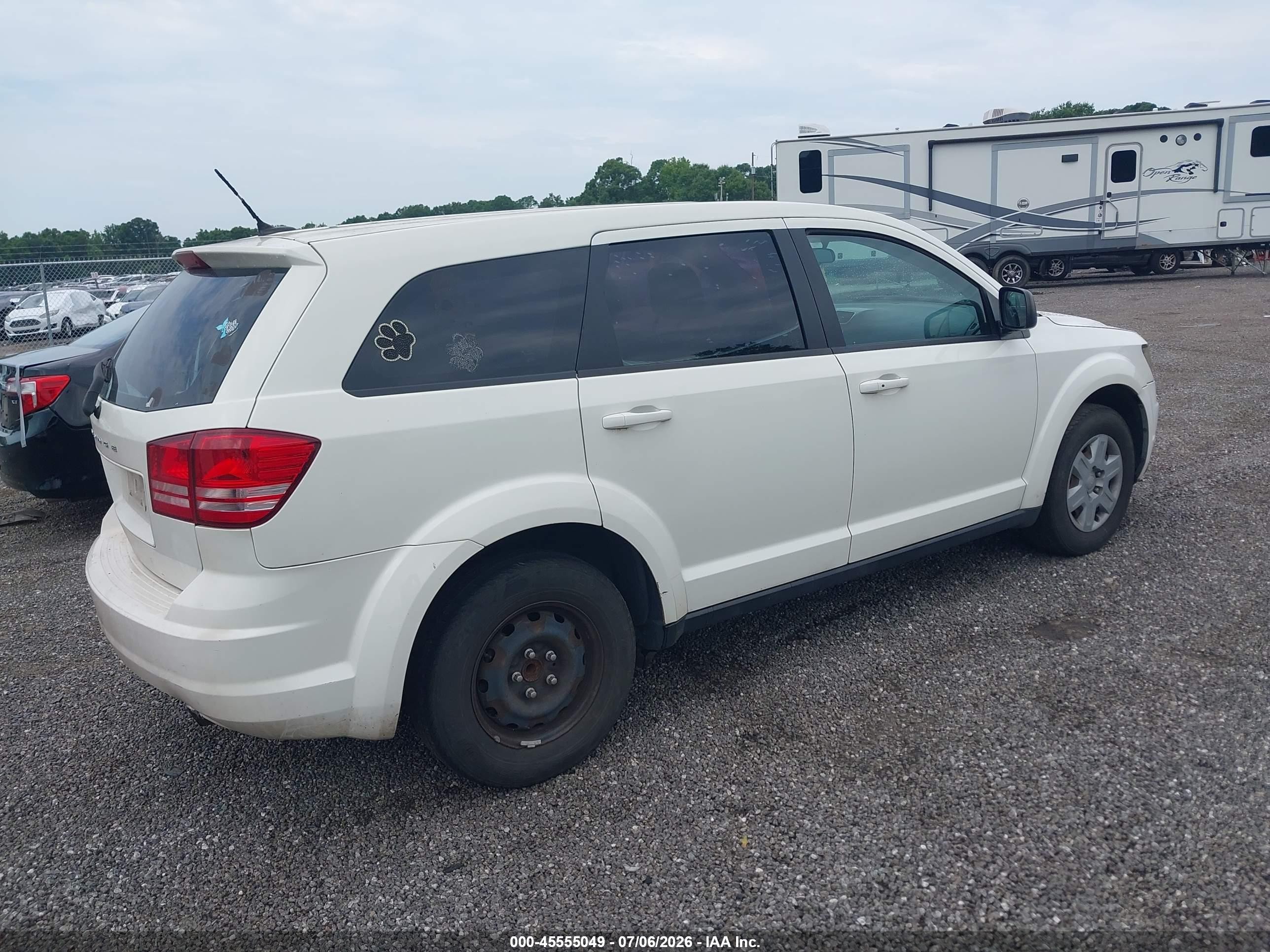 2012 Dodge Journey Cvp/se Plus White vin: 3C4PDCAB0CT315053