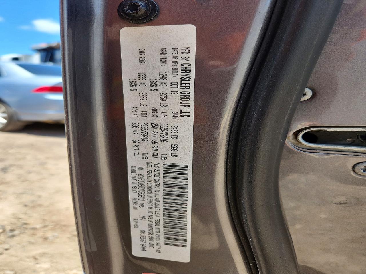 2013 Dodge Journey Se Угольный vin: 3C4PDCAB0DT563613