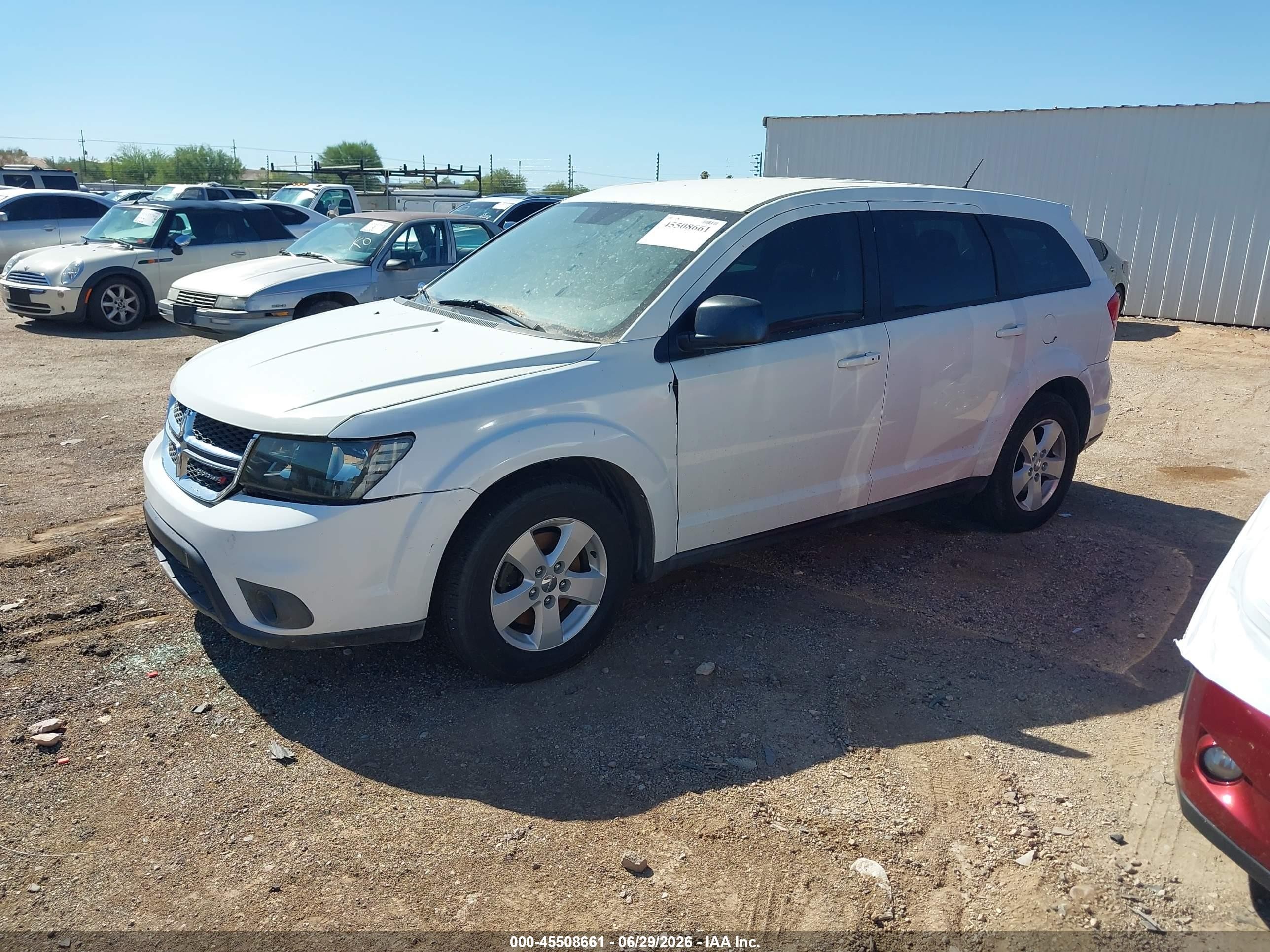 2013 Dodge Journey American Value Pkg White vin: 3C4PDCAB0DT610798