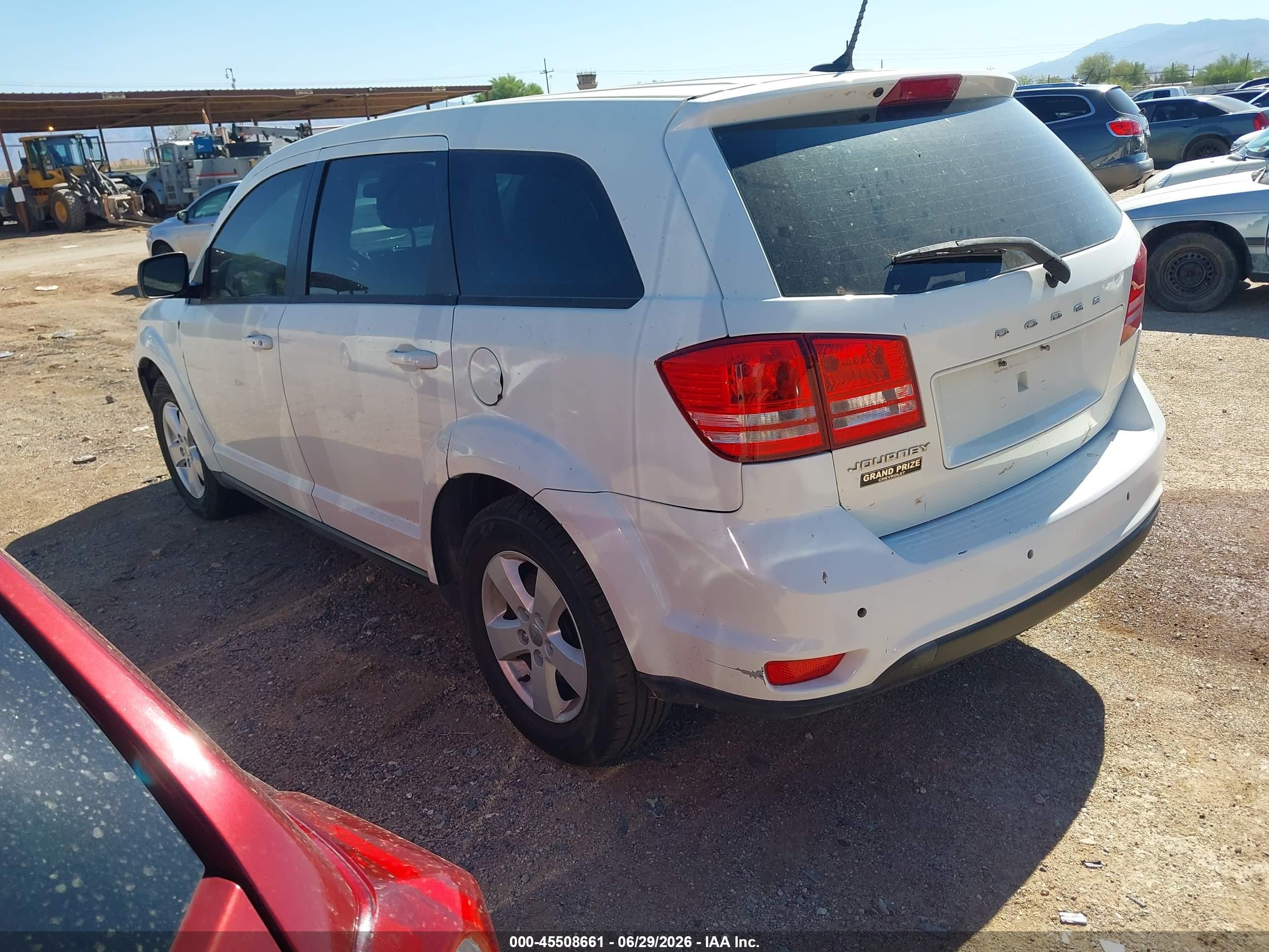 2013 Dodge Journey American Value Pkg White vin: 3C4PDCAB0DT610798