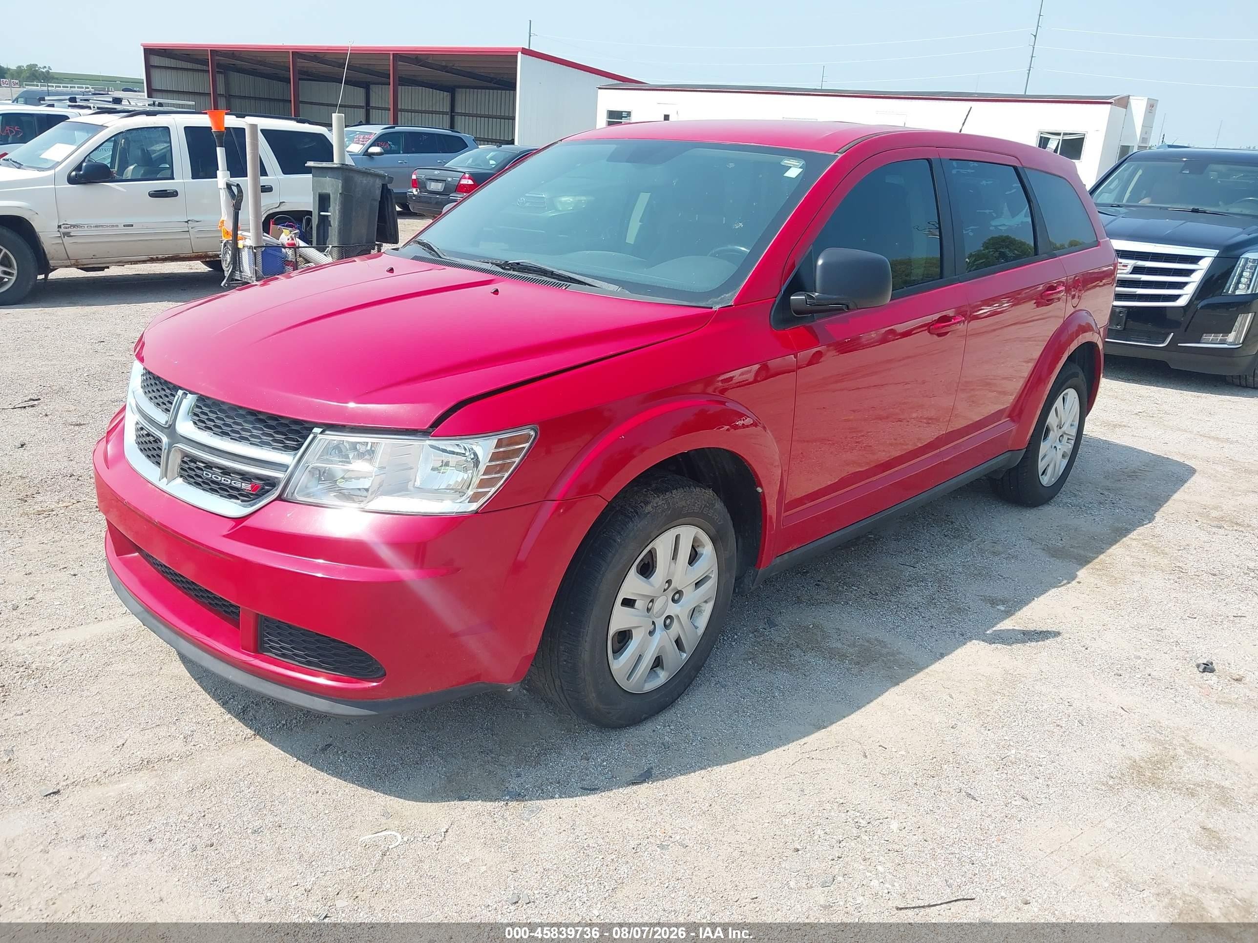 2013 Dodge Journey American Value Pkg Red vin: 3C4PDCAB0DT723439