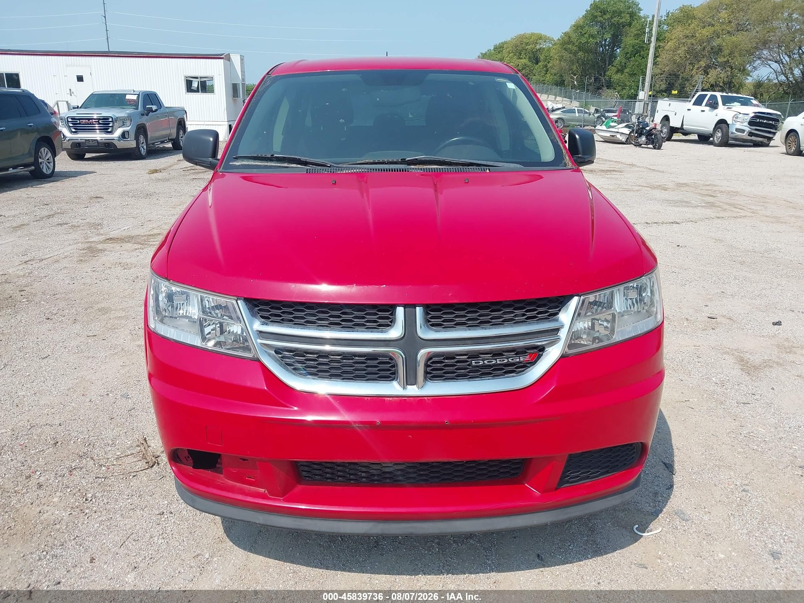 2013 Dodge Journey American Value Pkg Red vin: 3C4PDCAB0DT723439