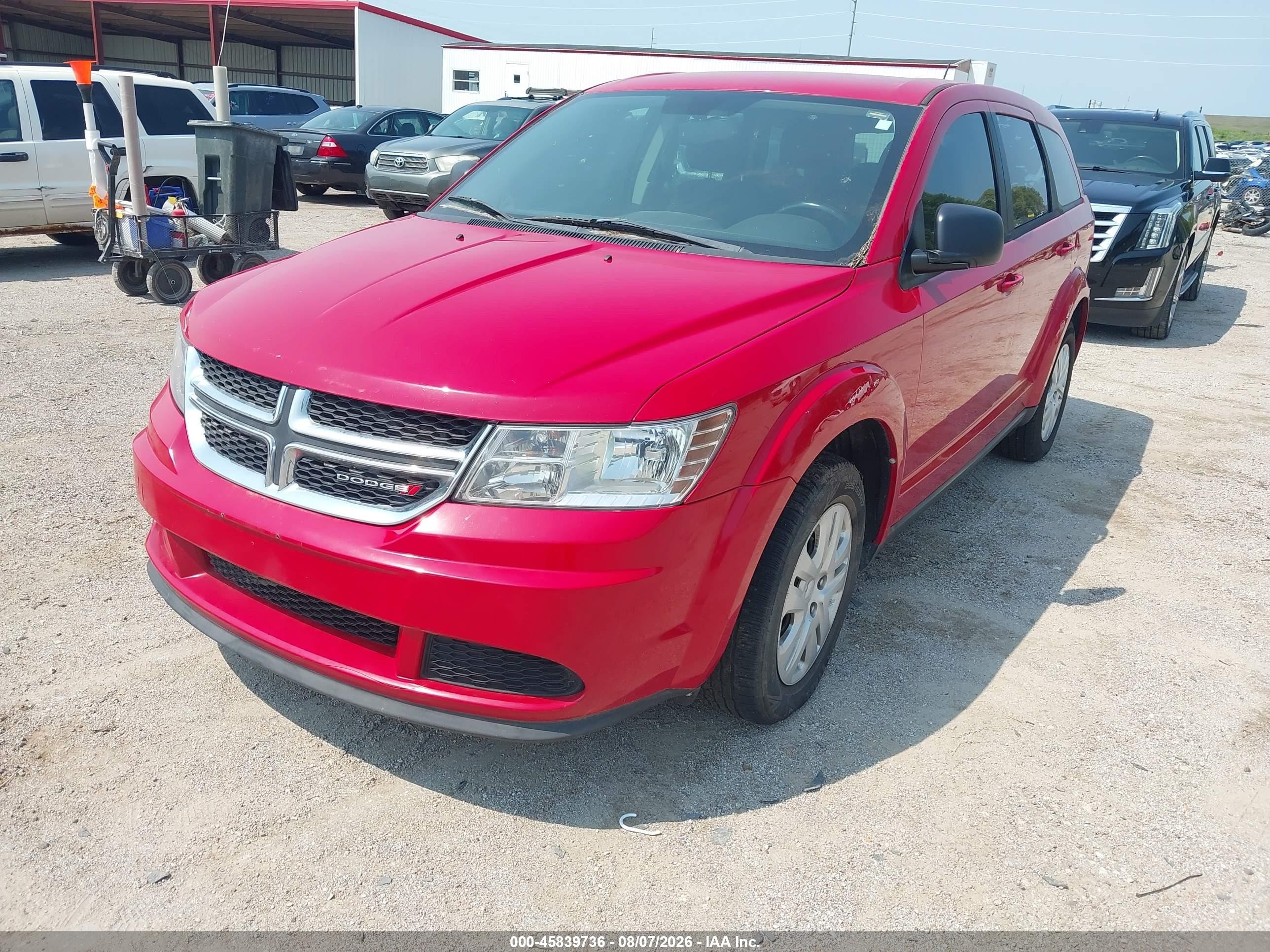 2013 Dodge Journey American Value Pkg Red vin: 3C4PDCAB0DT723439