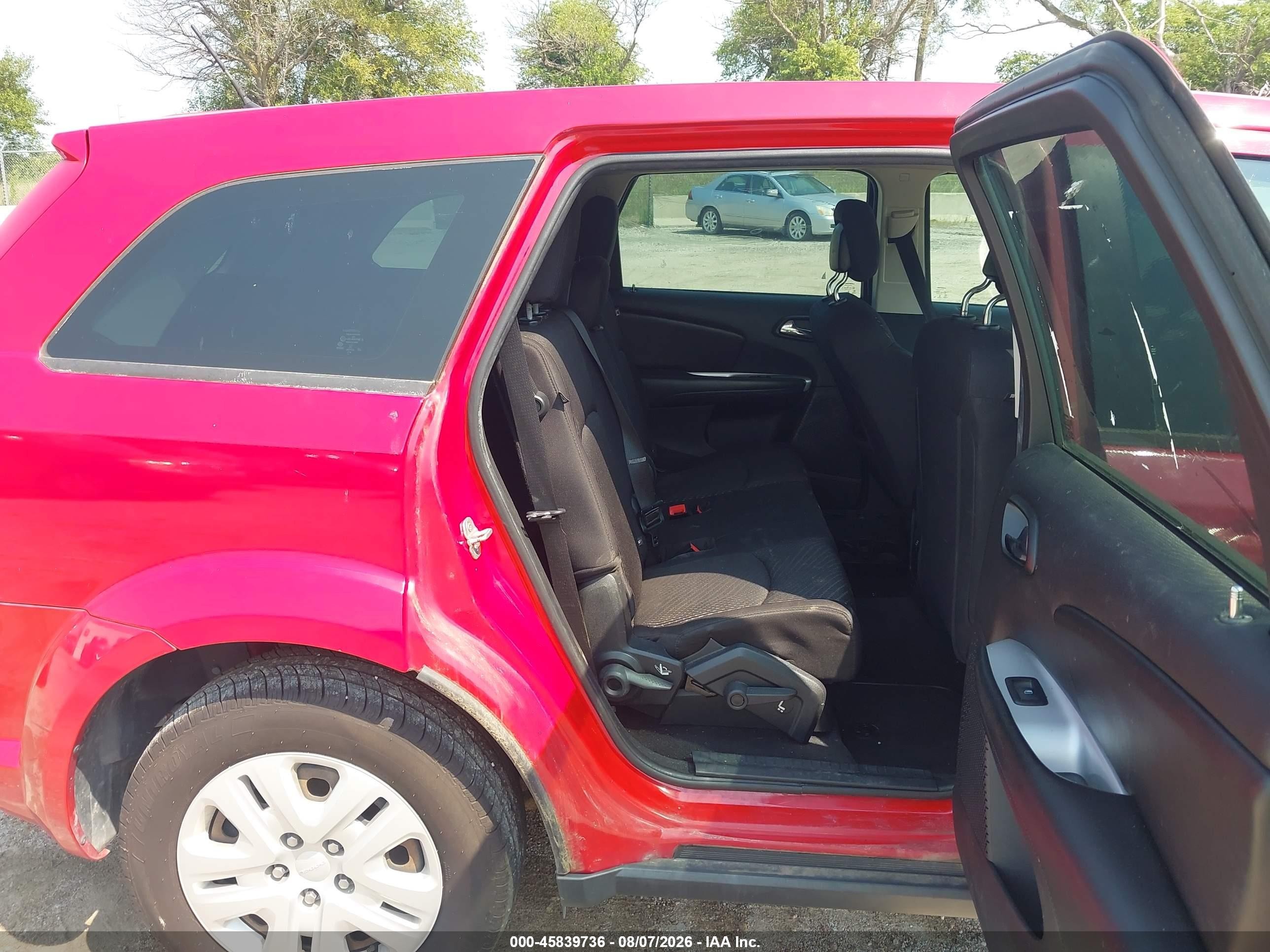 2013 Dodge Journey American Value Pkg Red vin: 3C4PDCAB0DT723439