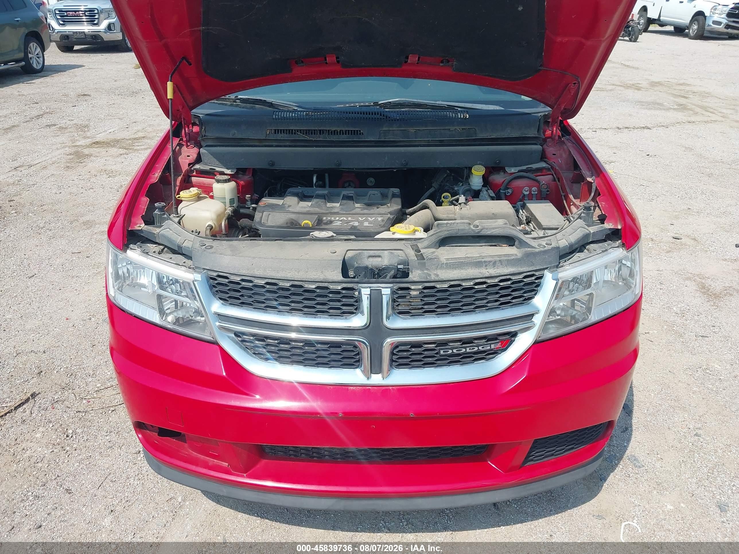 2013 Dodge Journey American Value Pkg Red vin: 3C4PDCAB0DT723439