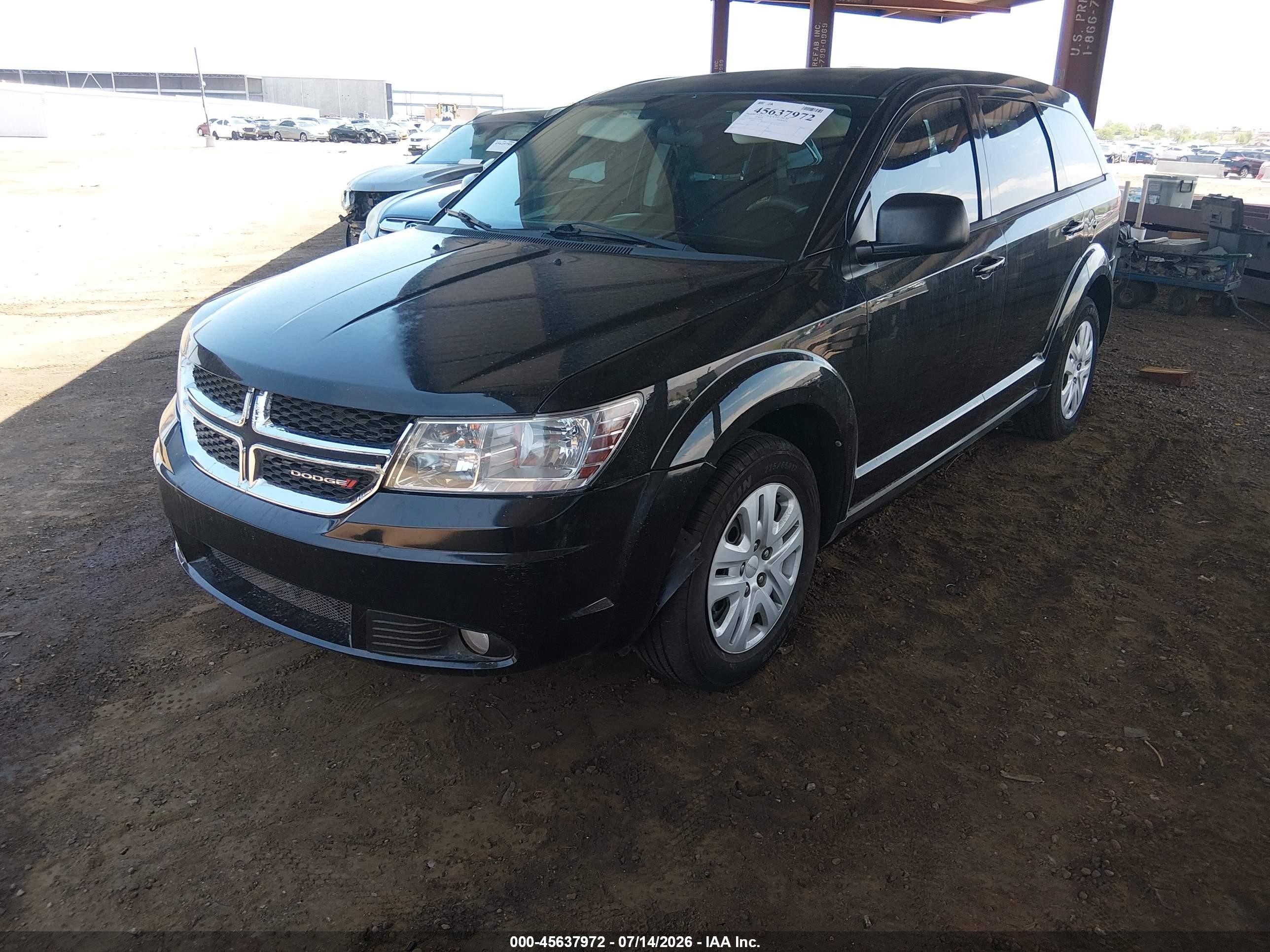 2013 Dodge Journey American Value Pkg Black vin: 3C4PDCAB0DT723862