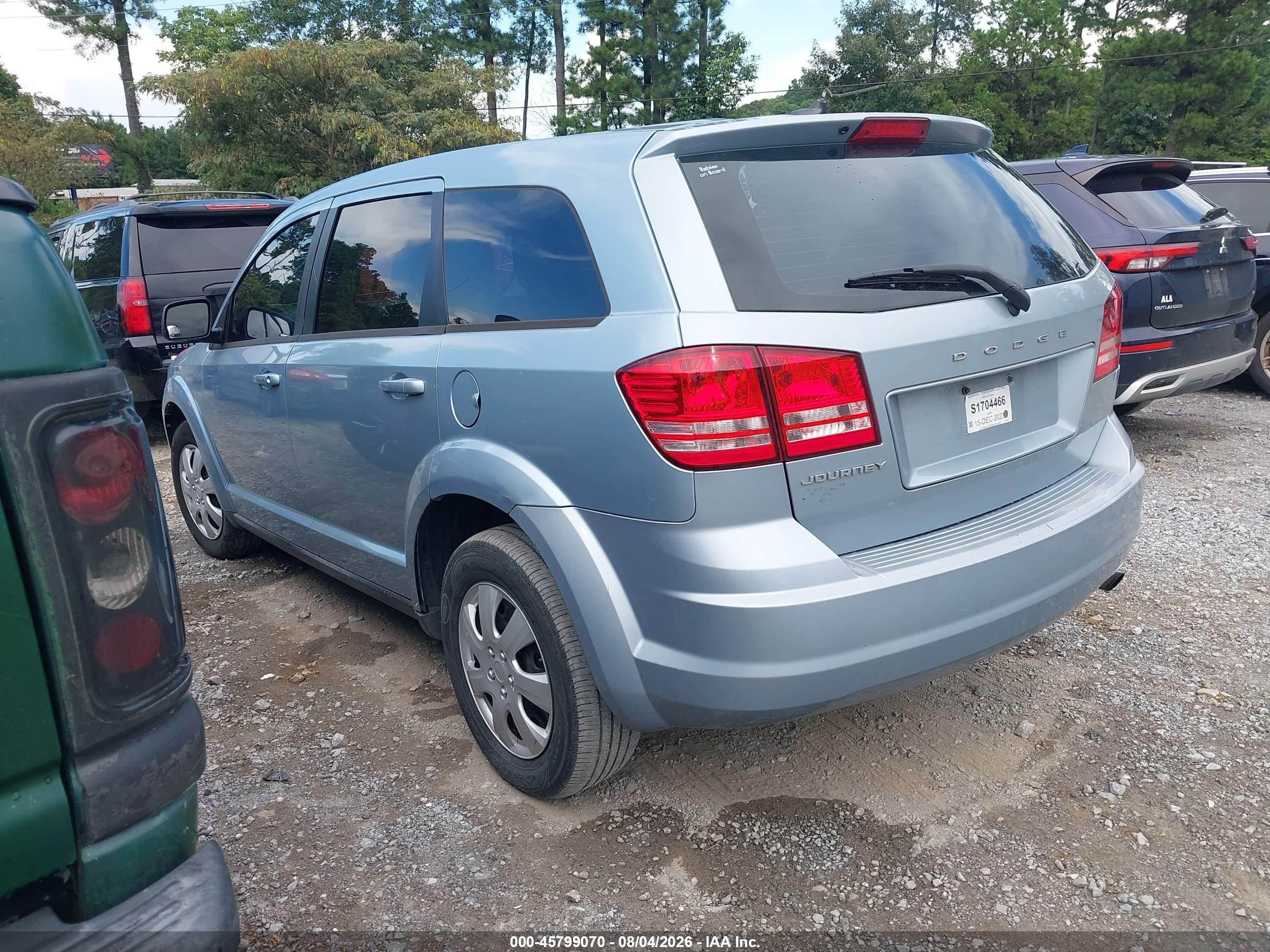 2013 Dodge Journey American Value Pkg Light Blue vin: 3C4PDCAB0DT728625