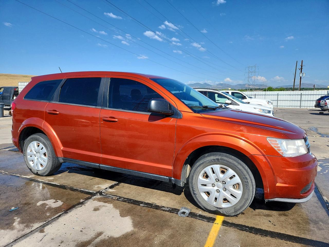 2014 Dodge Journey Se Orange vin: 3C4PDCAB0ET134036