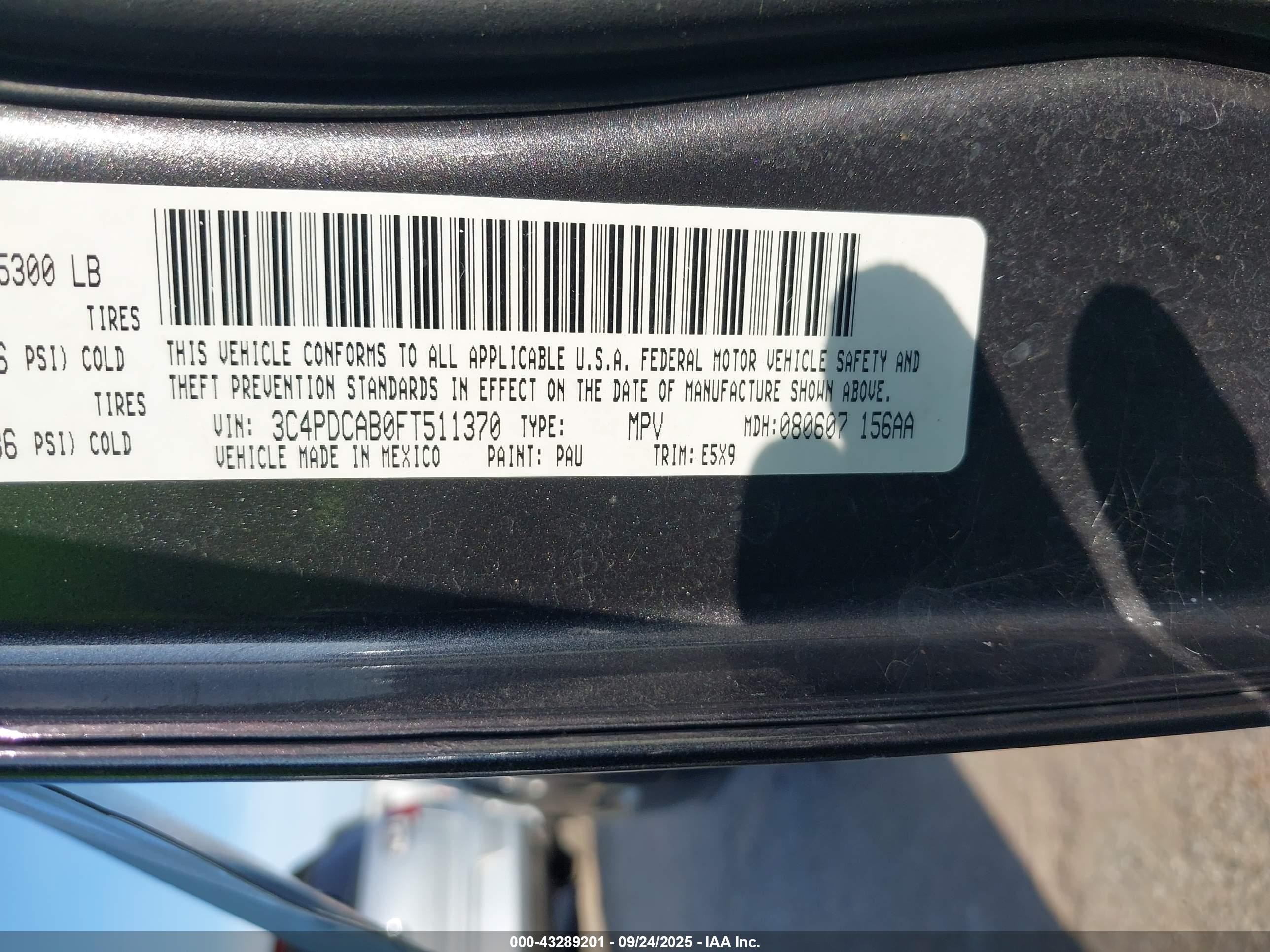 2015 Dodge Journey Se Gray vin: 3C4PDCAB0FT511370