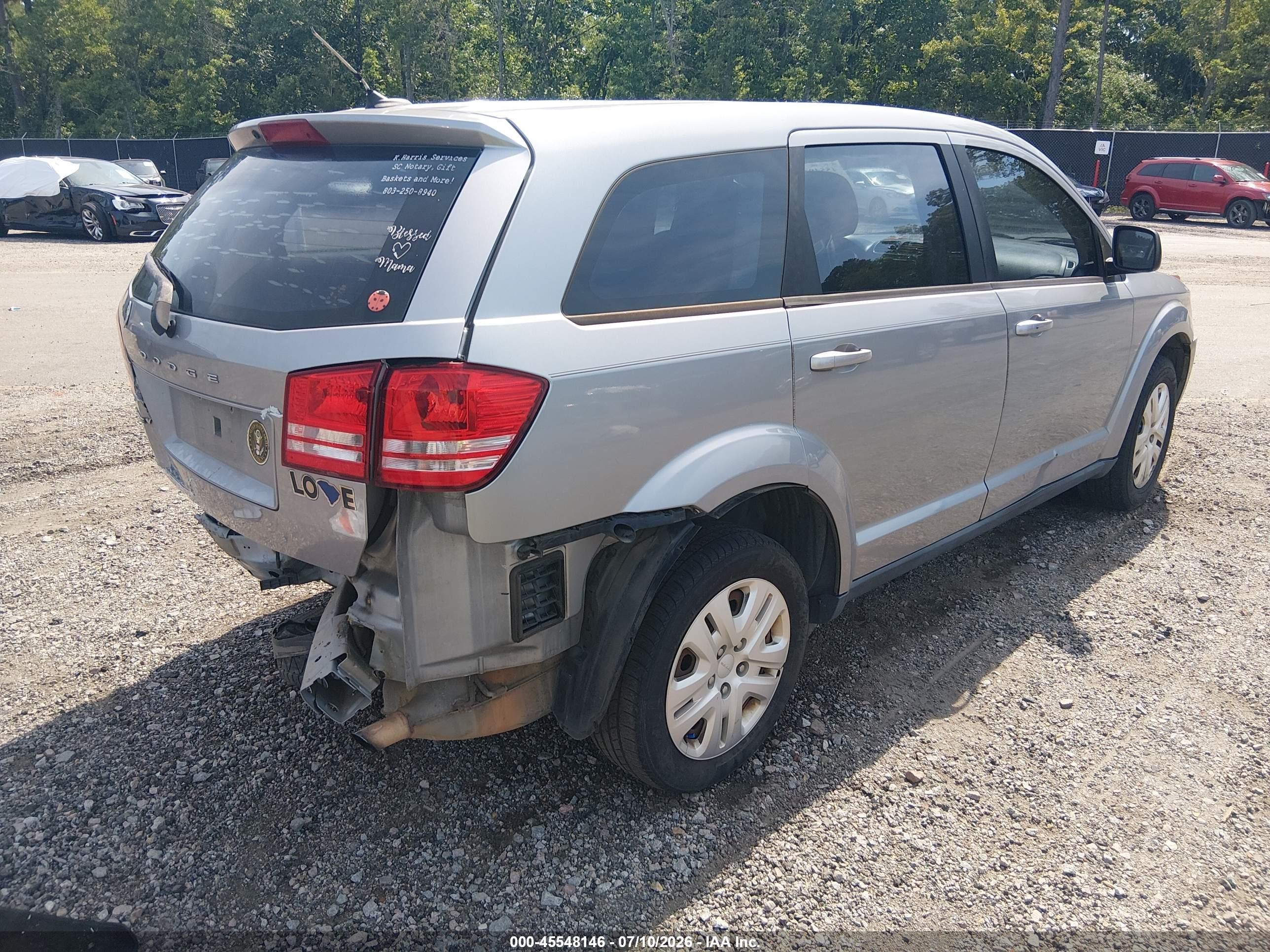 2015 Dodge Journey American Value Pkg Gray vin: 3C4PDCAB0FT698514