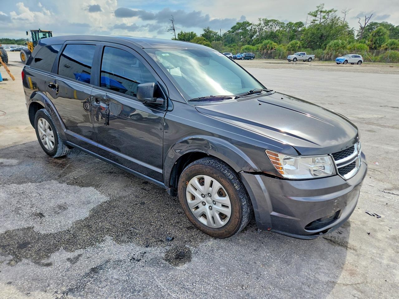 2015 Dodge Journey Se Gray vin: 3C4PDCAB0FT748019