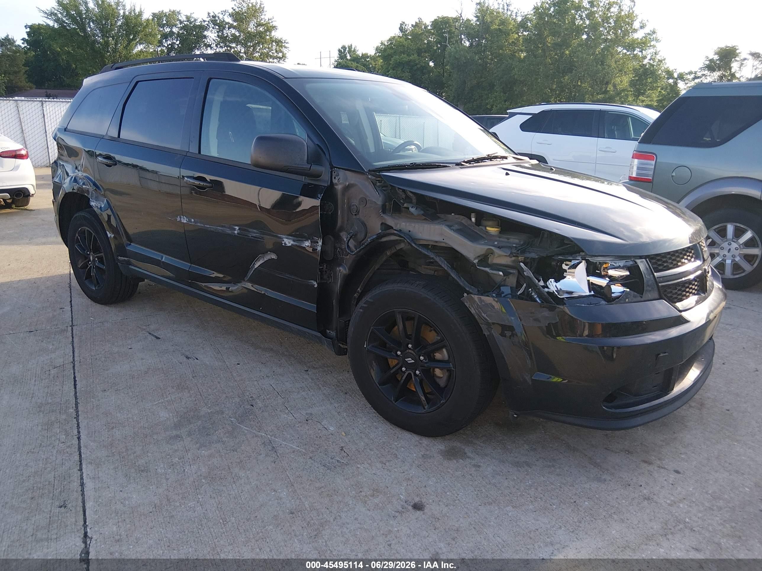 2020 Dodge Journey Se Value Black vin: 3C4PDCAB0LT180043