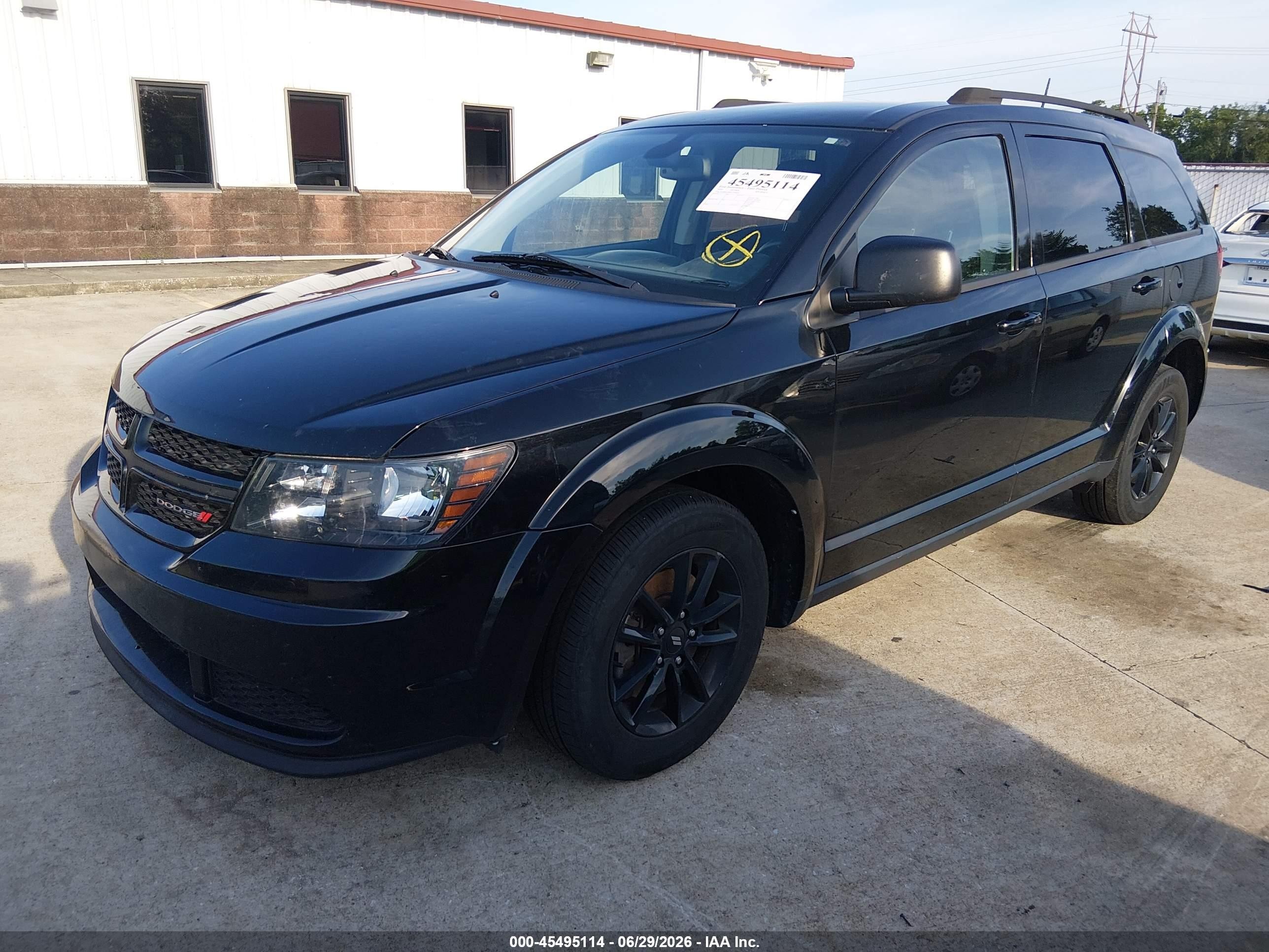 2020 Dodge Journey Se Value Black vin: 3C4PDCAB0LT180043