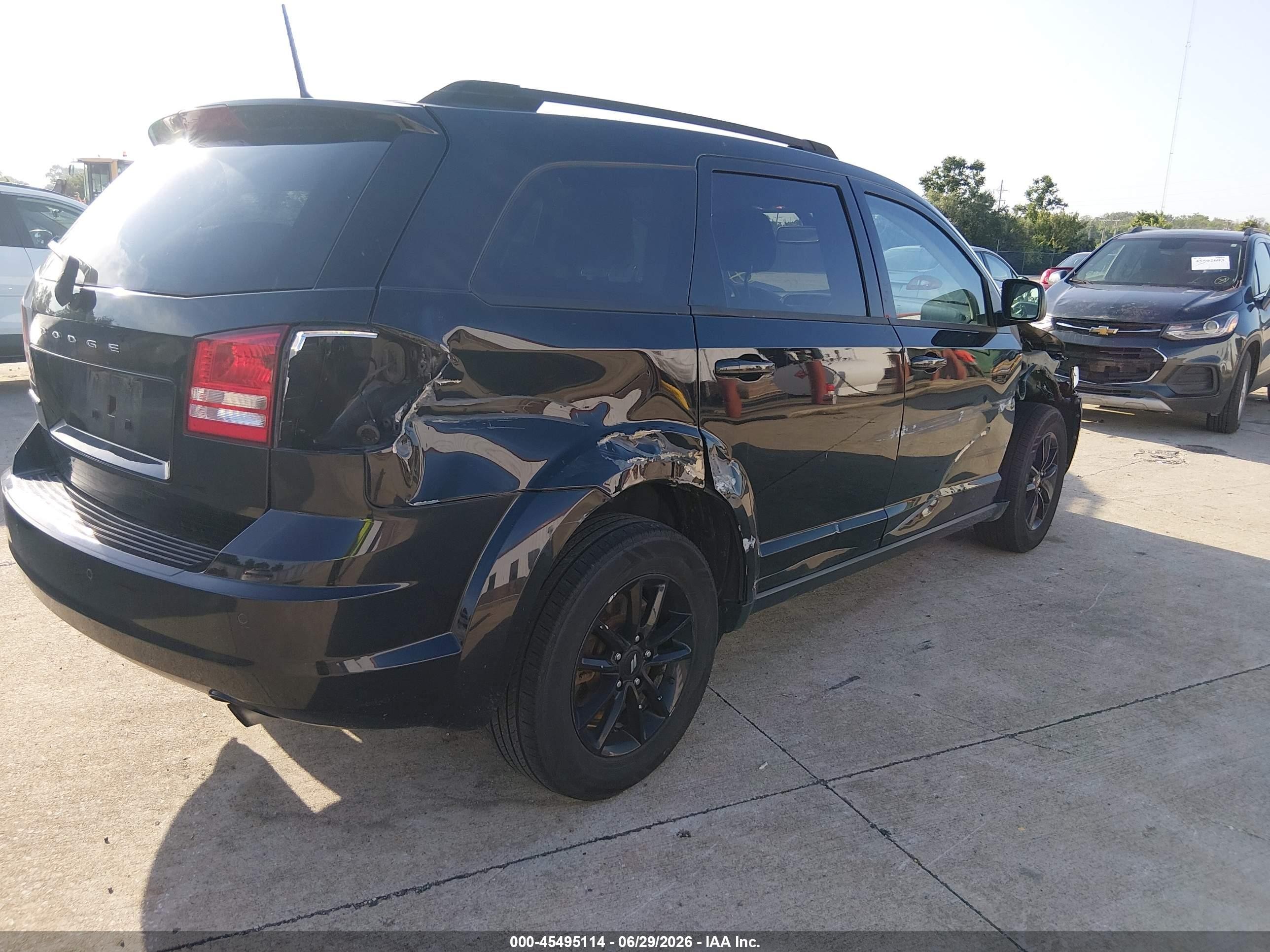 2020 Dodge Journey Se Value Black vin: 3C4PDCAB0LT180043