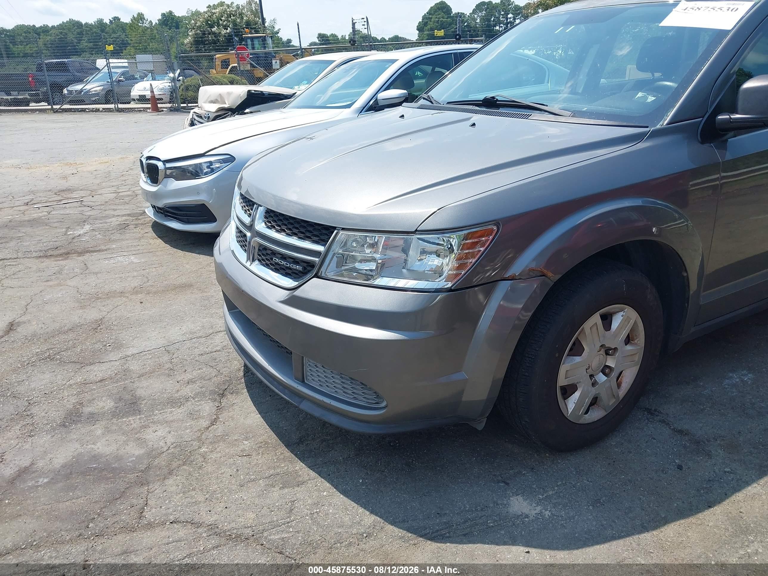 2012 Dodge Journey Se/avp Gray vin: 3C4PDCAB1CT203748