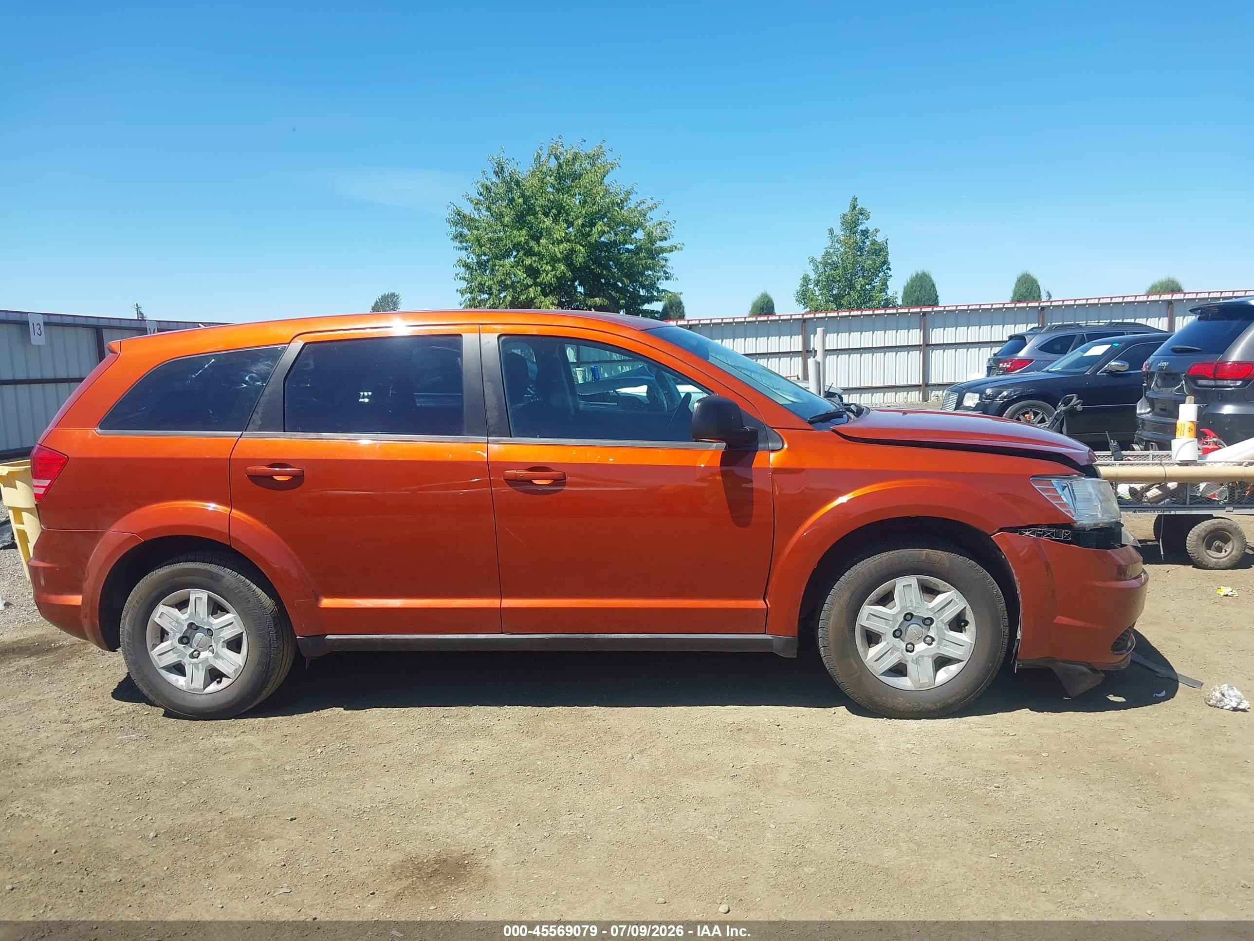 2012 Dodge Journey Se/avp Orange vin: 3C4PDCAB1CT275971