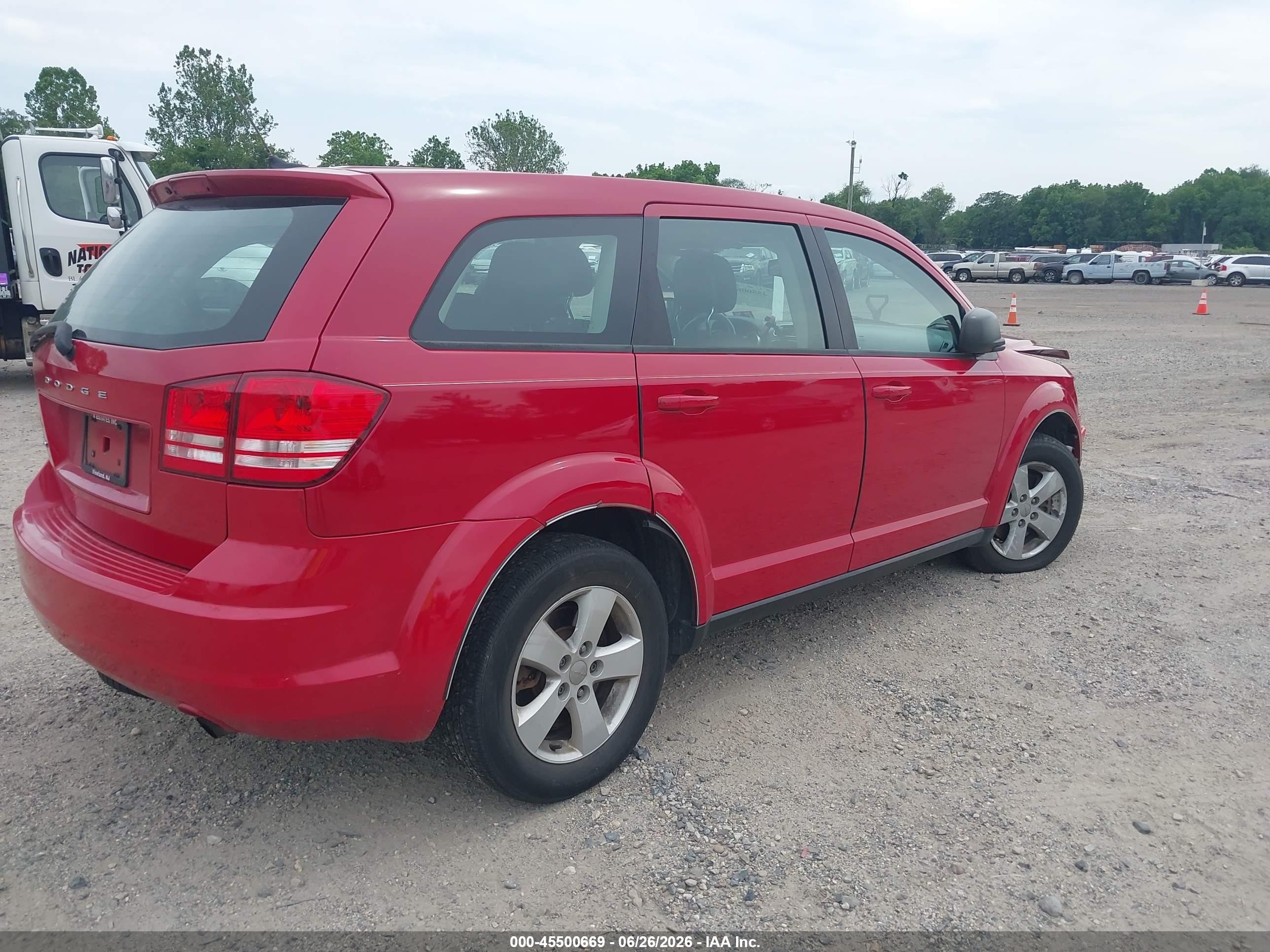 2013 Dodge Journey American Value Pkg Red vin: 3C4PDCAB1DT533505