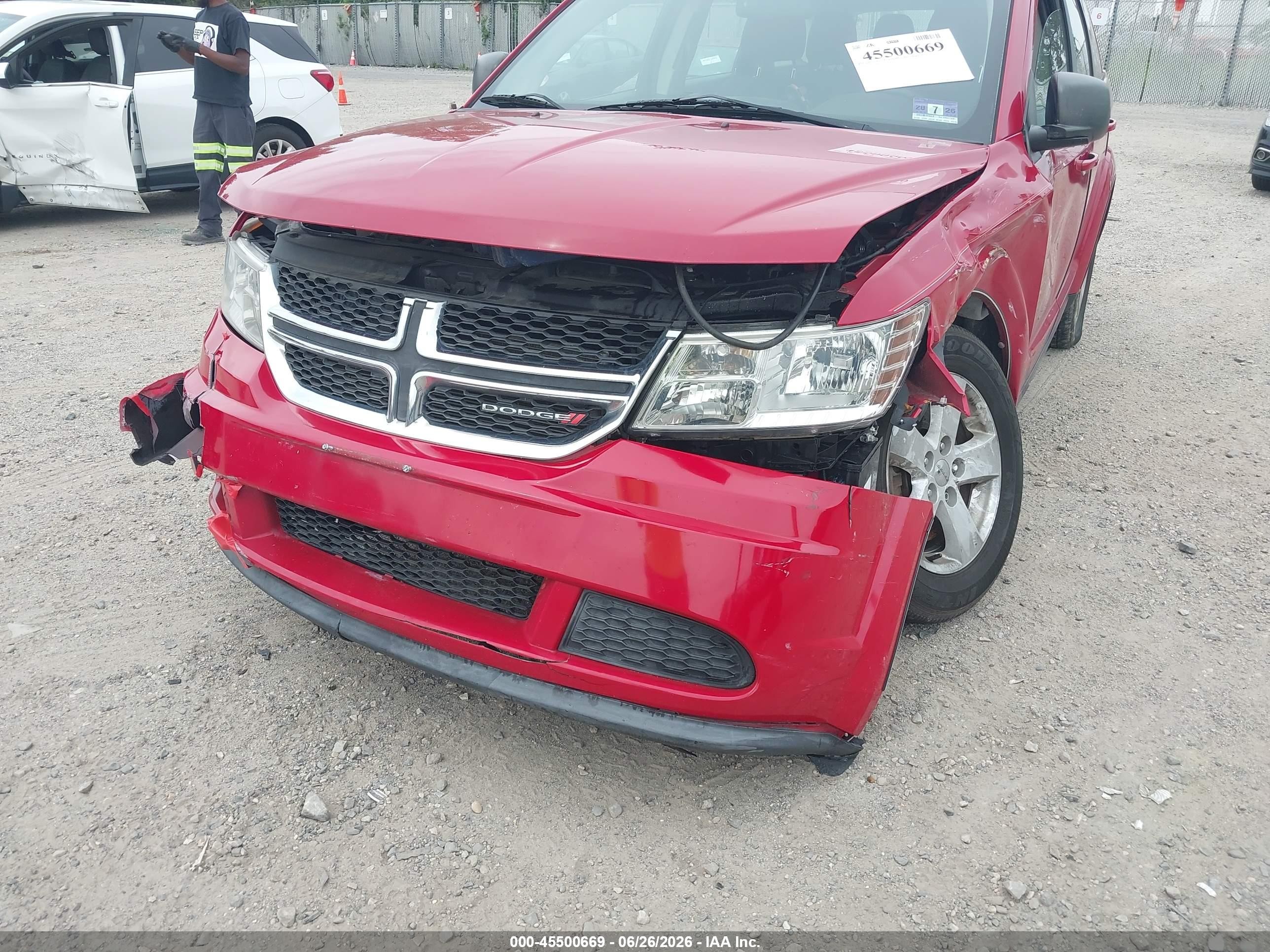 2013 Dodge Journey American Value Pkg Red vin: 3C4PDCAB1DT533505