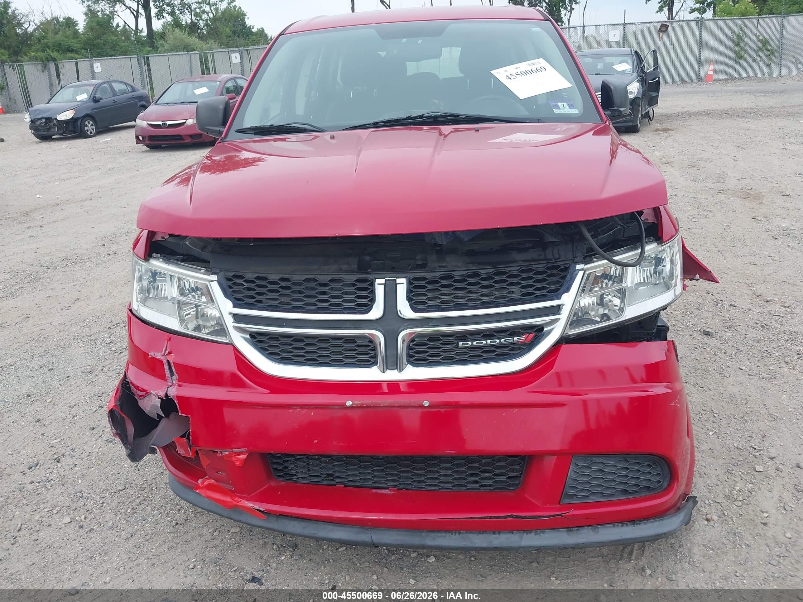 2013 Dodge Journey American Value Pkg Red vin: 3C4PDCAB1DT533505