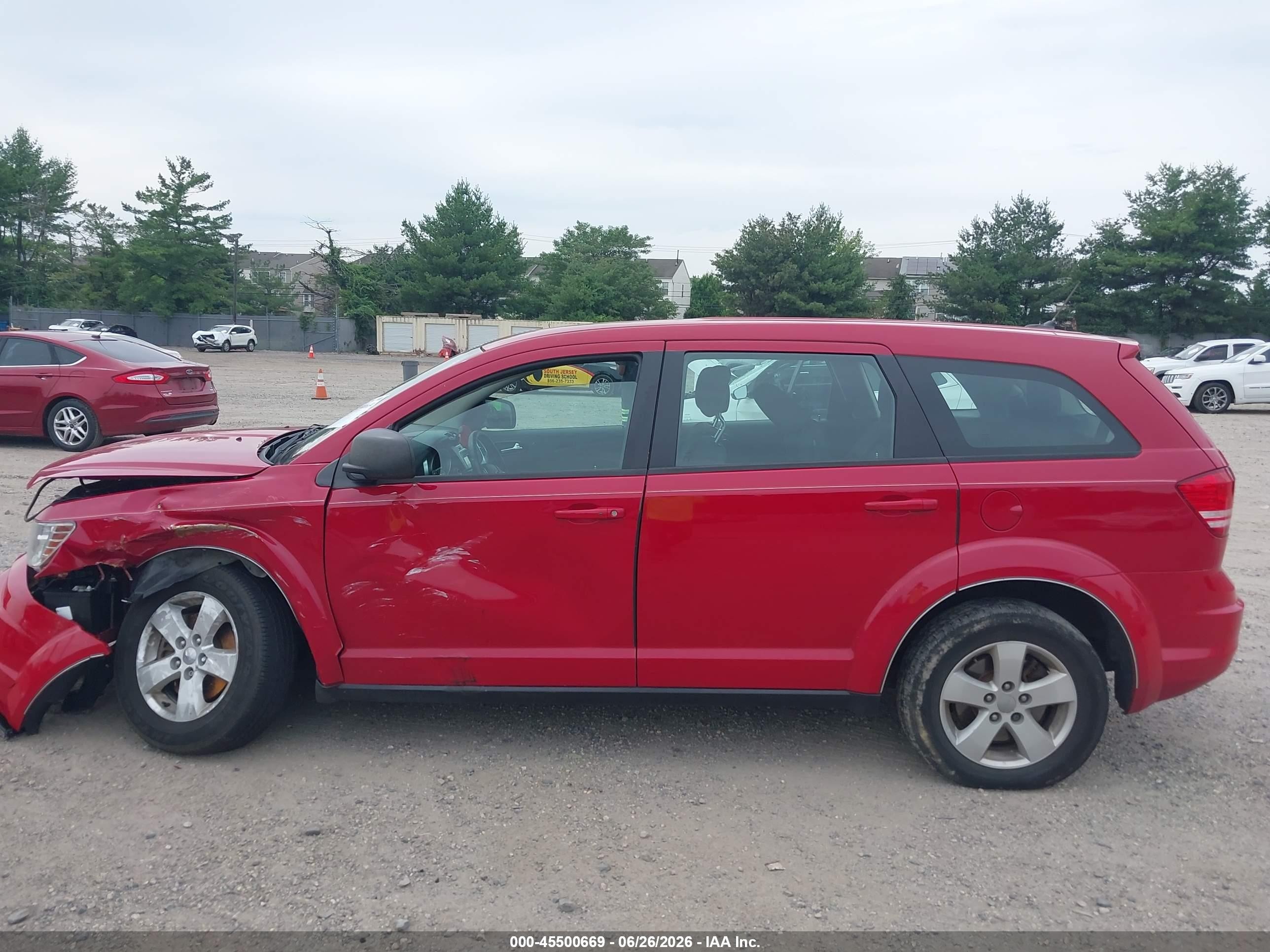 2013 Dodge Journey American Value Pkg Red vin: 3C4PDCAB1DT533505