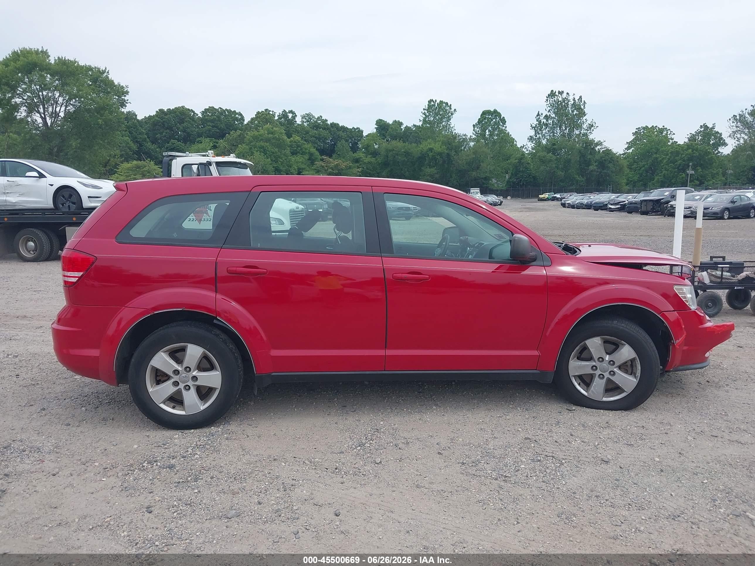 2013 Dodge Journey American Value Pkg Red vin: 3C4PDCAB1DT533505
