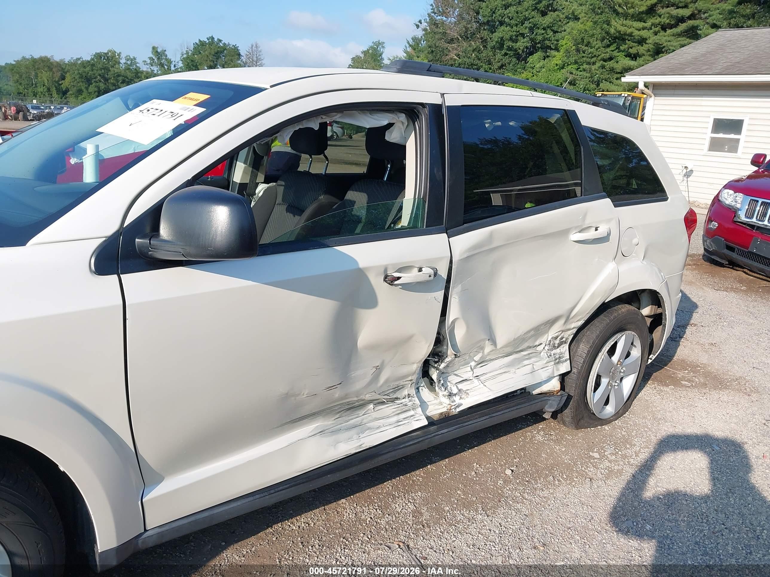 2013 Dodge Journey Se White vin: 3C4PDCAB1DT578976