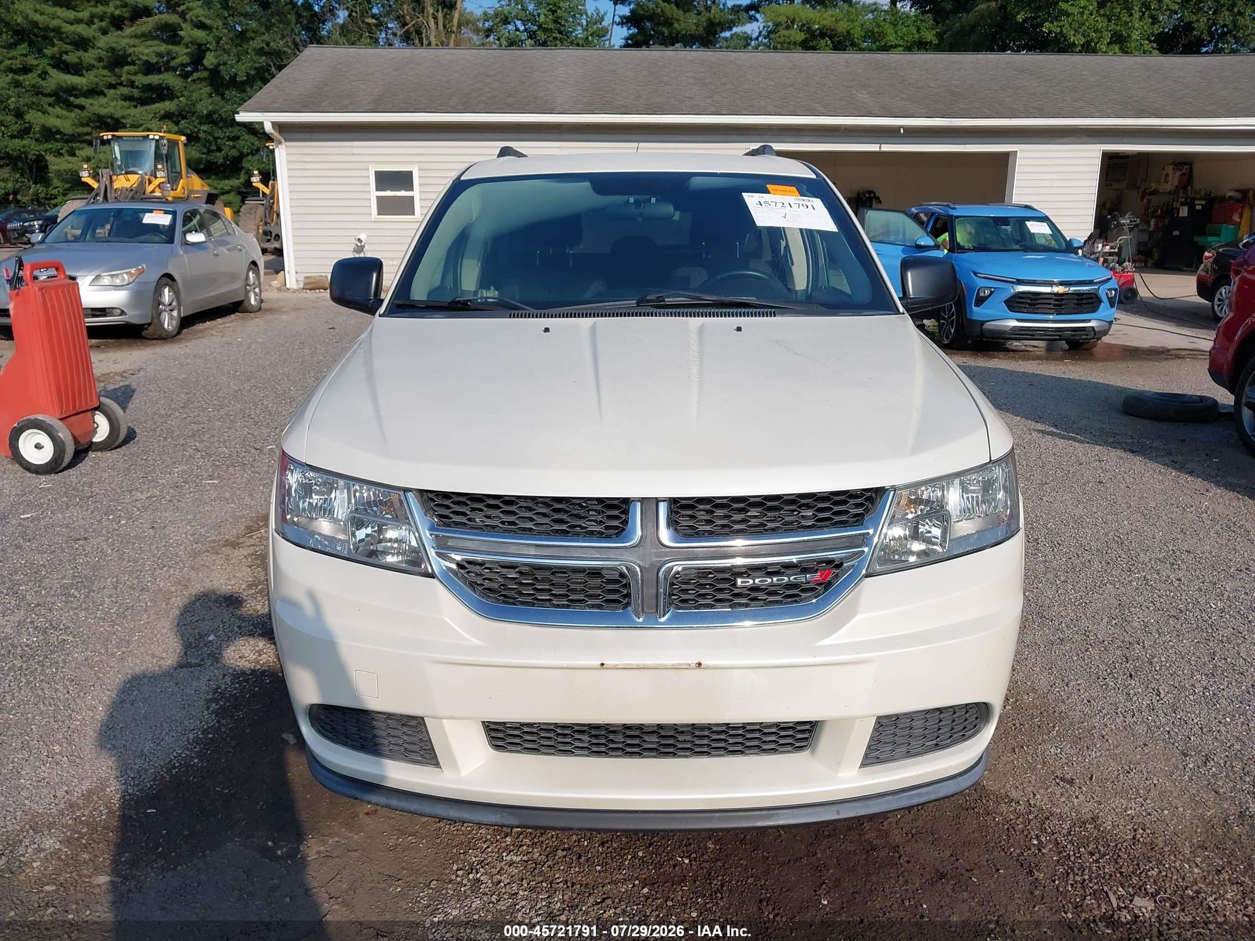 2013 Dodge Journey Se White vin: 3C4PDCAB1DT578976