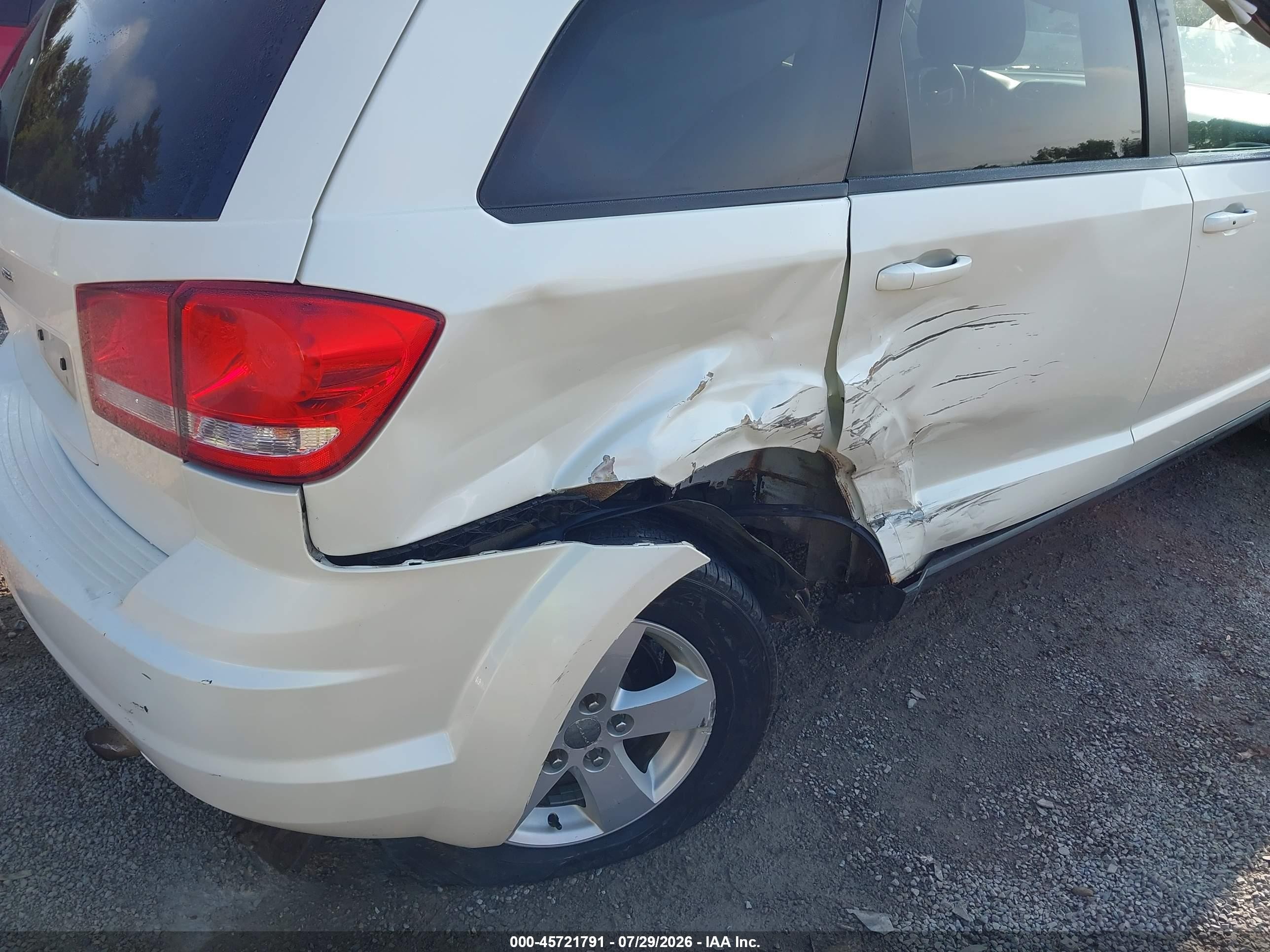 2013 Dodge Journey Se White vin: 3C4PDCAB1DT578976