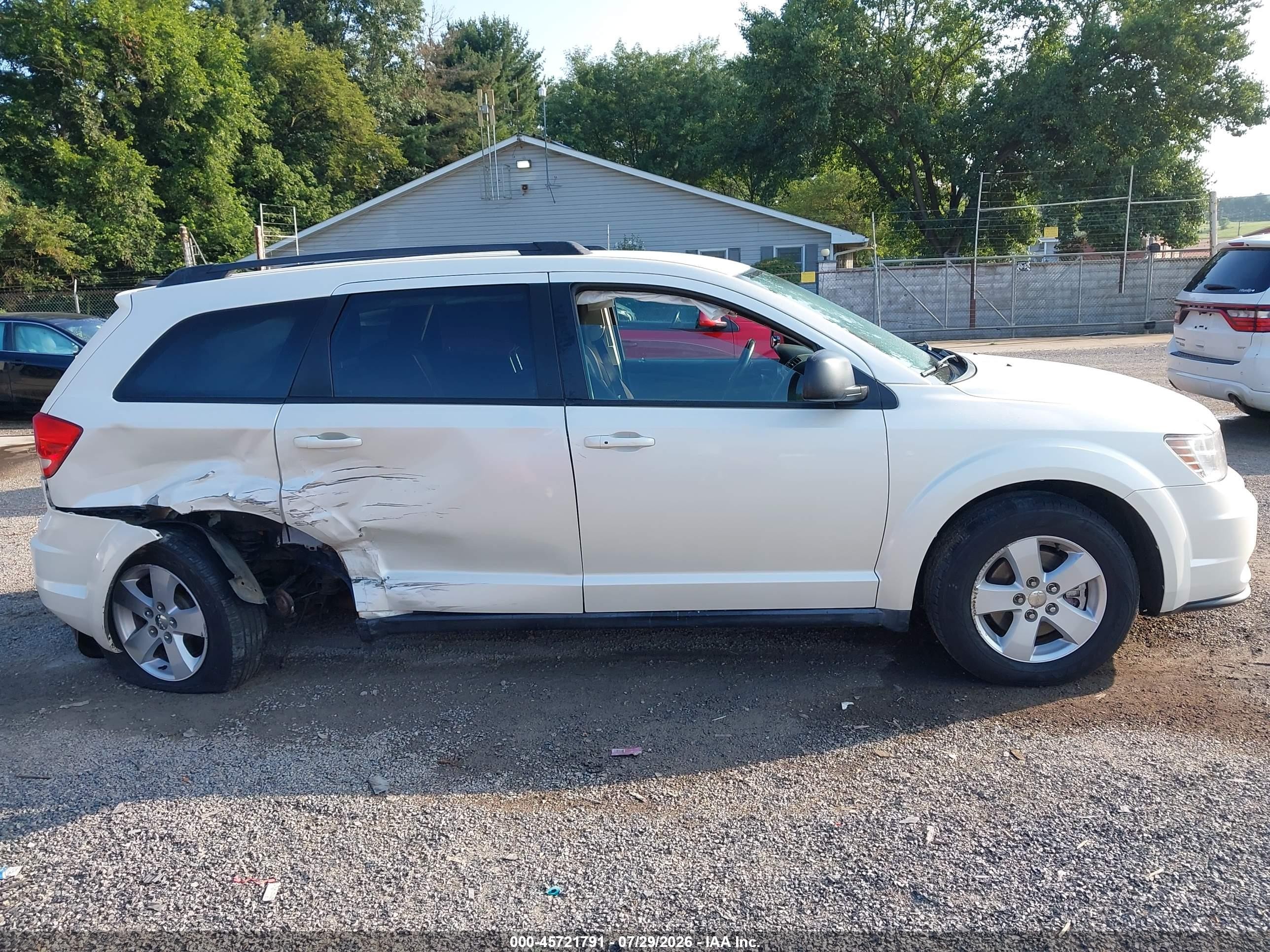 2013 Dodge Journey Se White vin: 3C4PDCAB1DT578976