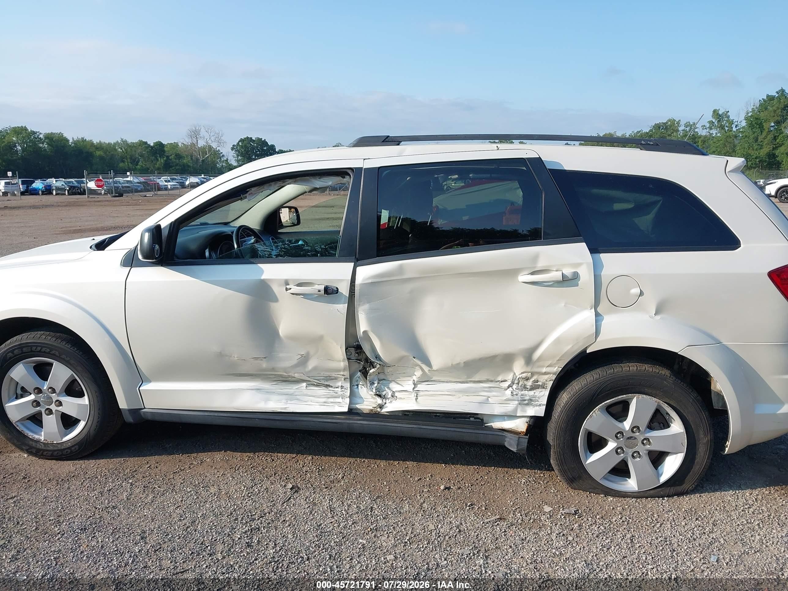 2013 Dodge Journey Se White vin: 3C4PDCAB1DT578976