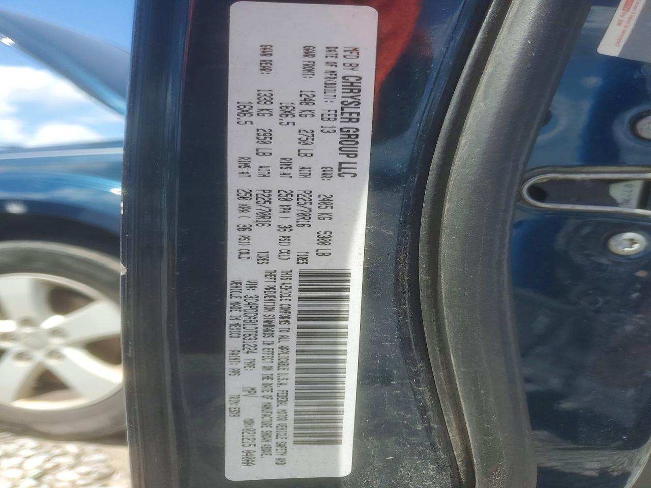 2013 Dodge Journey Se Blue vin: 3C4PDCAB1DT631224