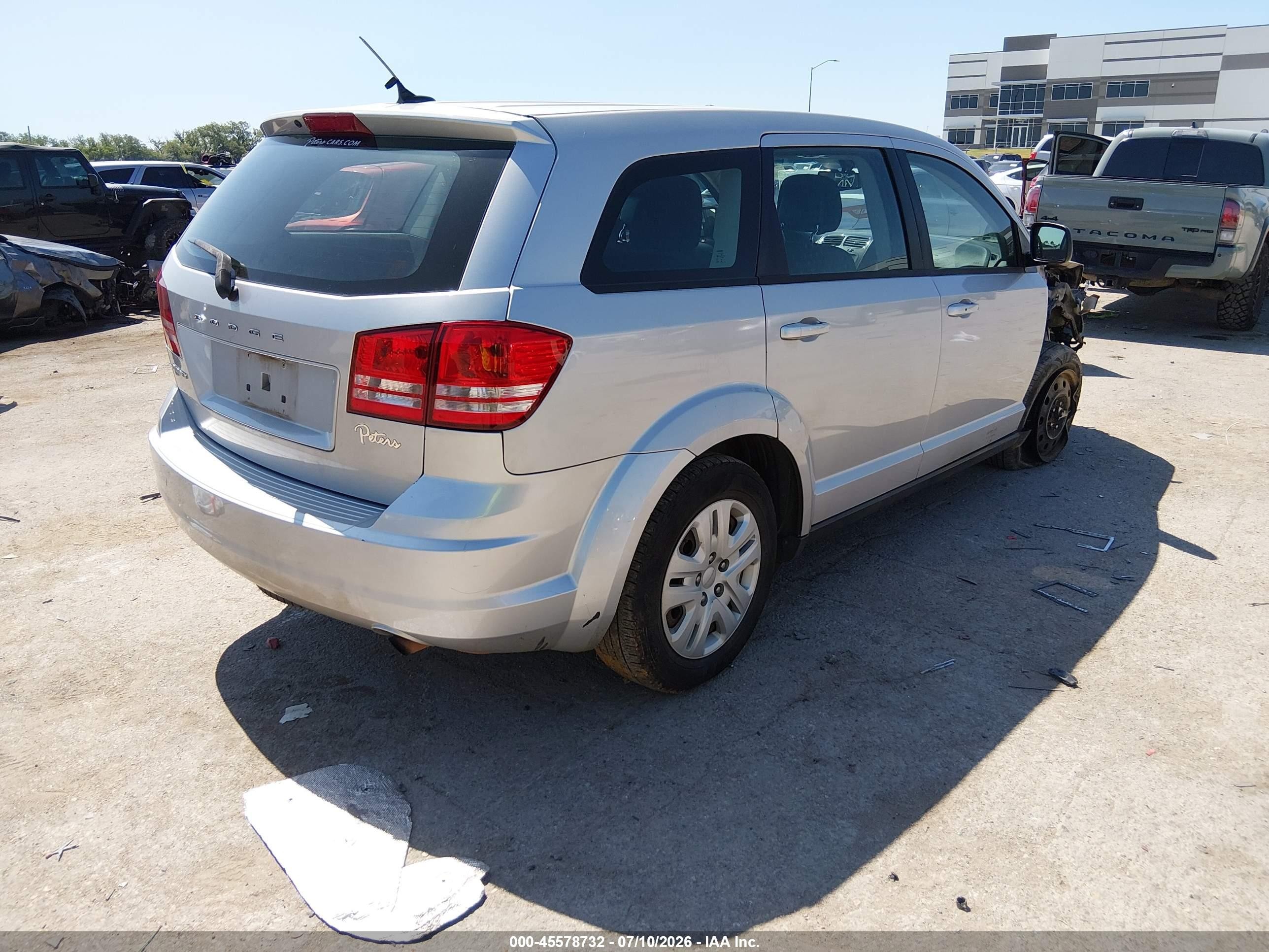2013 Dodge Journey American Value Pkg Серебряный vin: 3C4PDCAB1DT734739